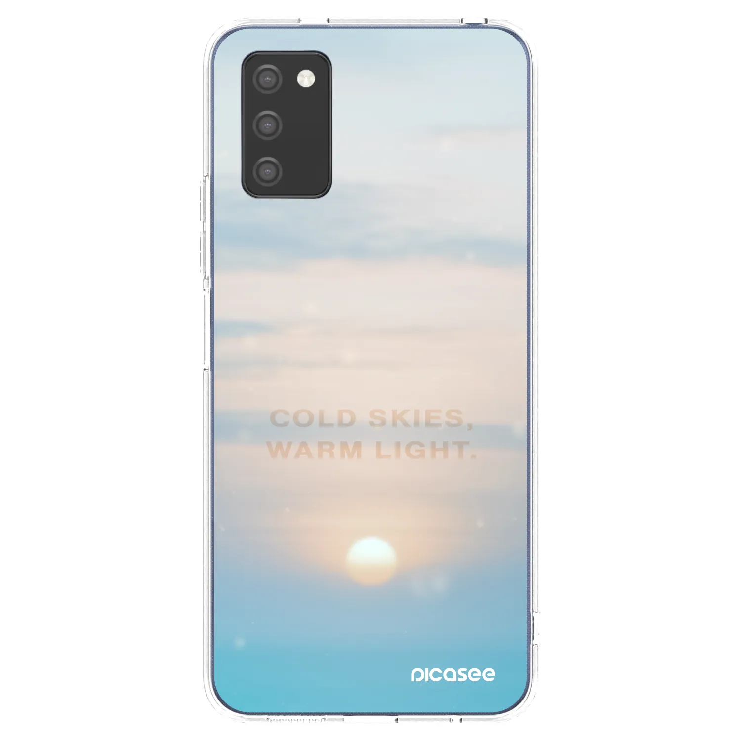 Picasee silikonska prozirna maskica za Samsung Galaxy A03s A037G - COLD SKIES