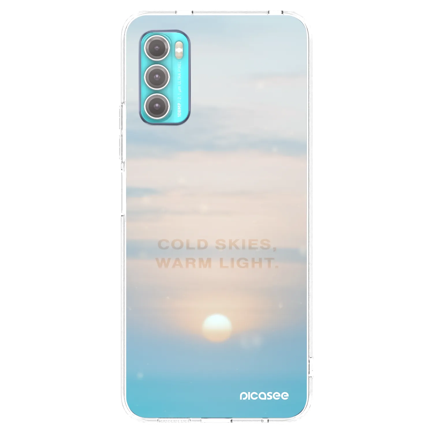 Picasee silikonska prozirna maskica za Motorola Moto G60 - COLD SKIES