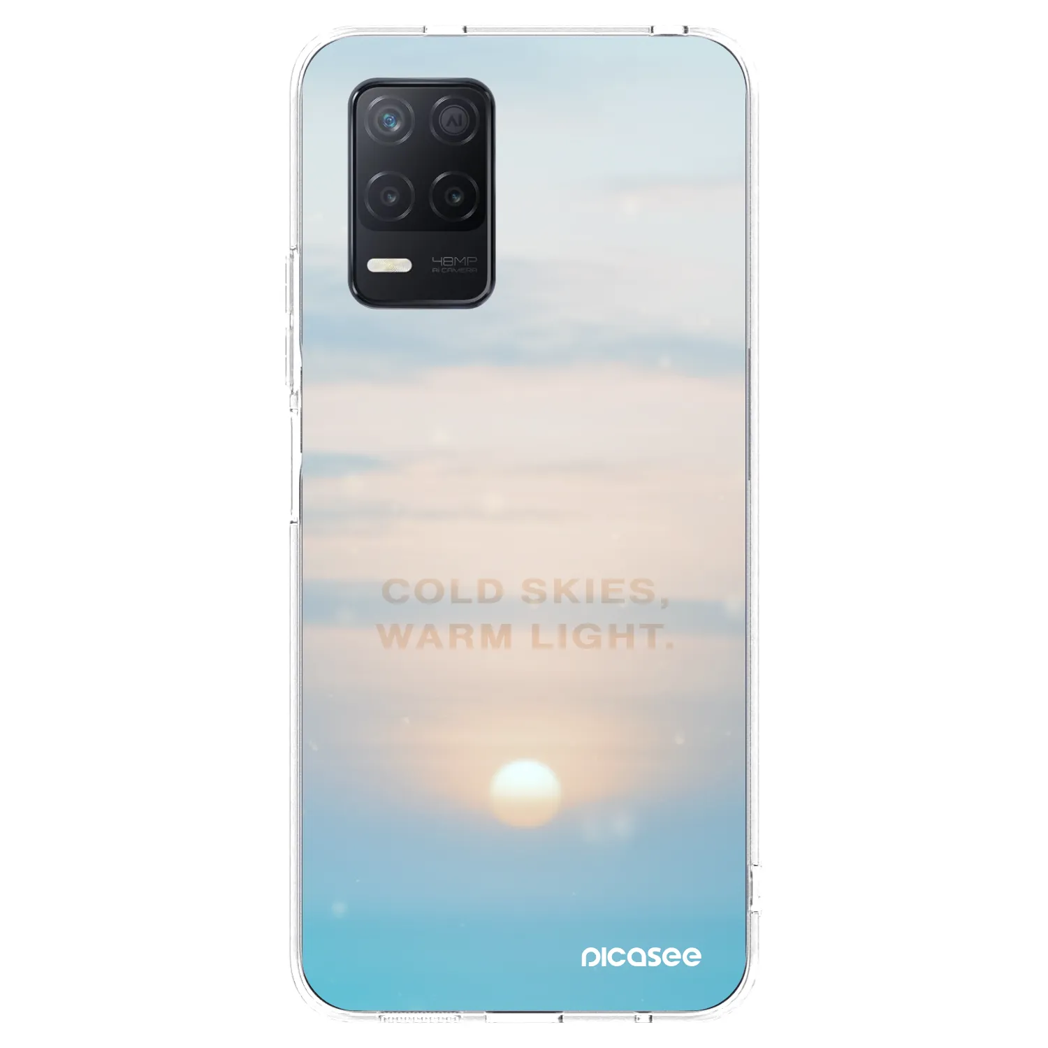 Picasee silikonska prozirna maskica za Realme 8 5G - COLD SKIES