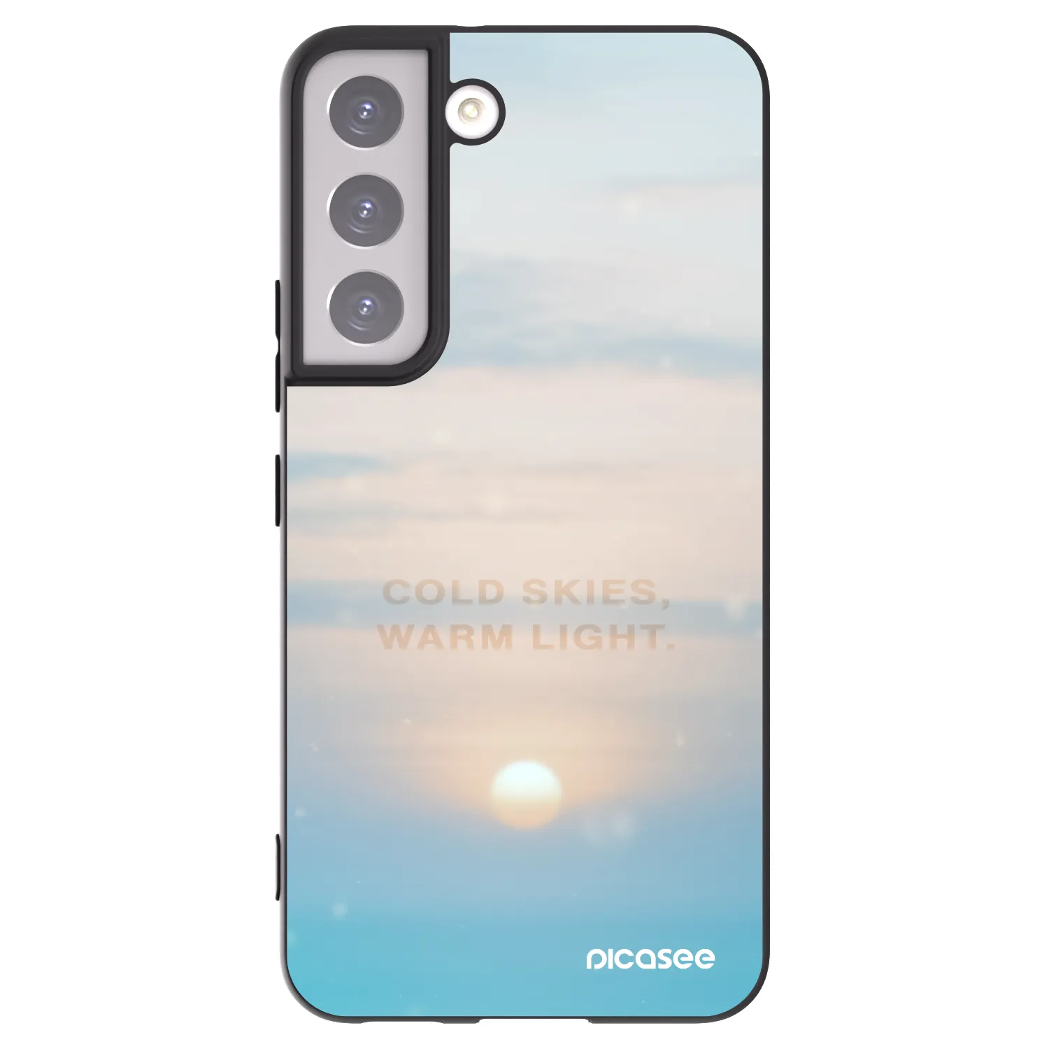 Picasee crna silikonska maskica za Samsung Galaxy S22 5G - COLD SKIES