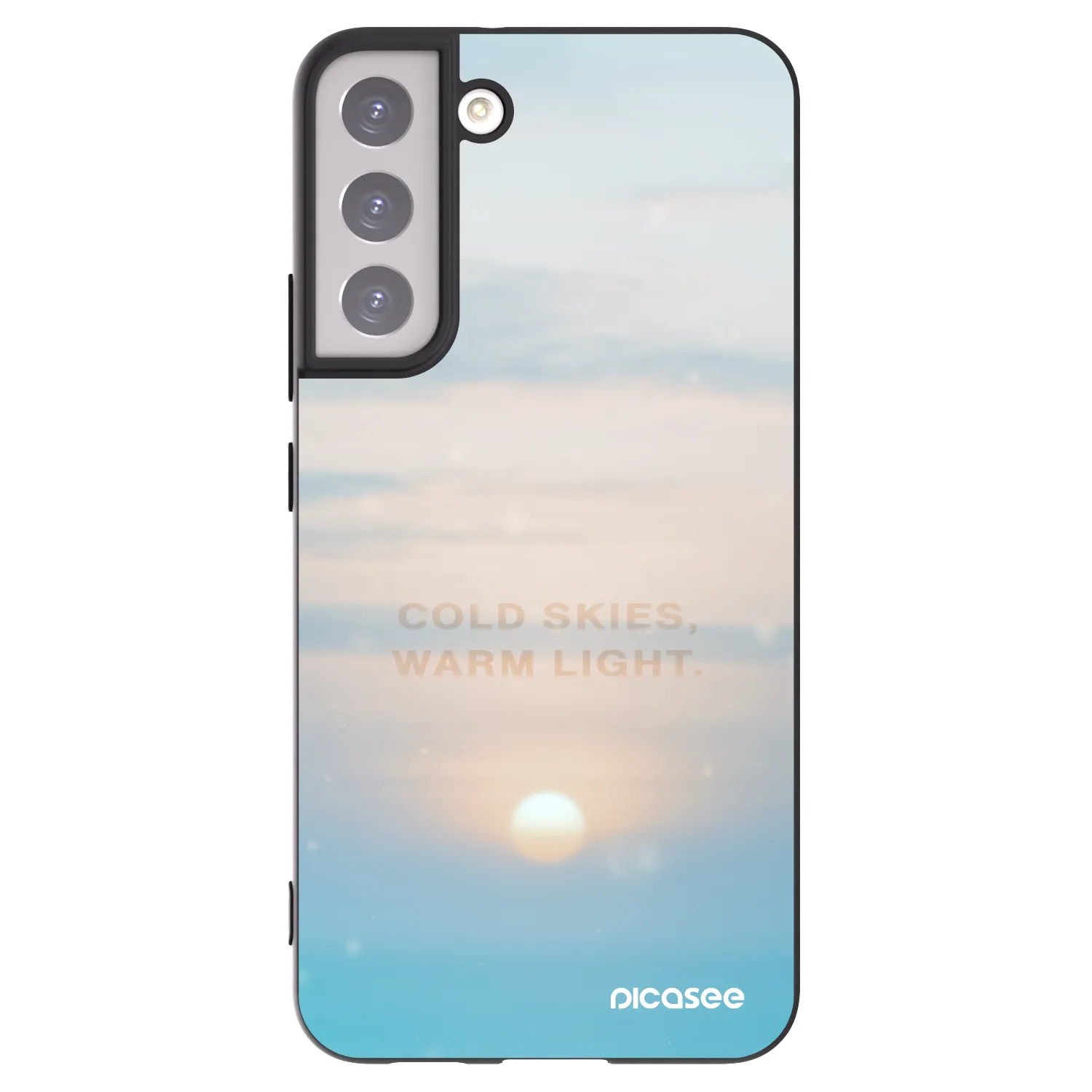 Picasee crna silikonska maskica za Samsung Galaxy S22+ 5G - COLD SKIES