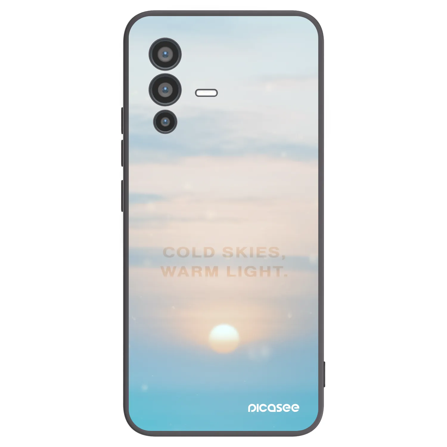 Picasee crna silikonska maskica za Vivo V23 5G - COLD SKIES