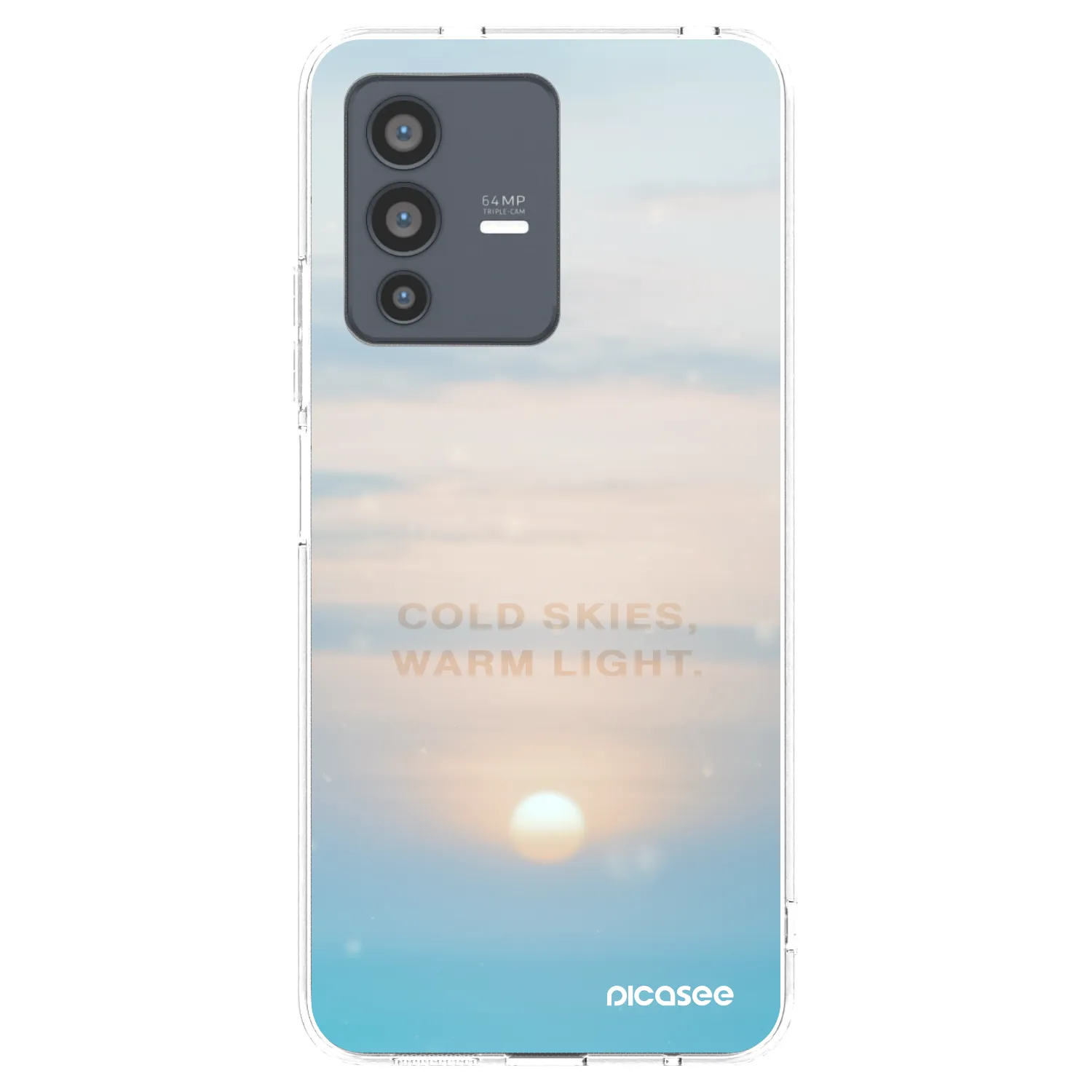 Picasee silikonska prozirna maskica za Vivo V23 5G - COLD SKIES