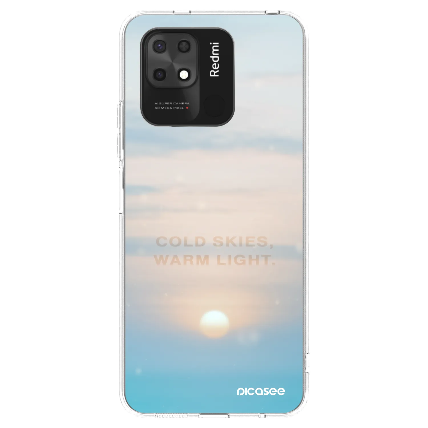 Picasee silikonska prozirna maskica za Xiaomi Redmi 10C - COLD SKIES