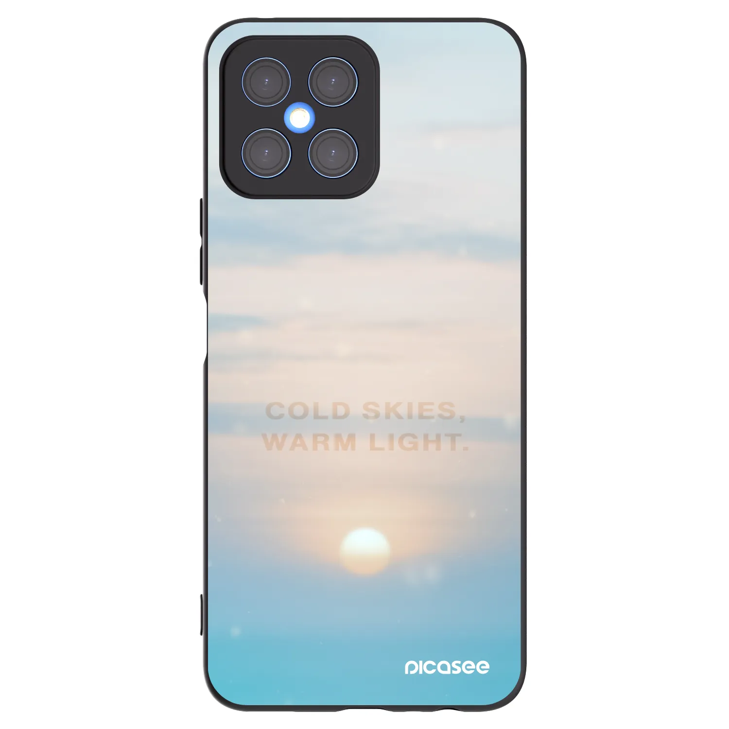 Picasee crna silikonska maskica za Honor X8 4G - COLD SKIES
