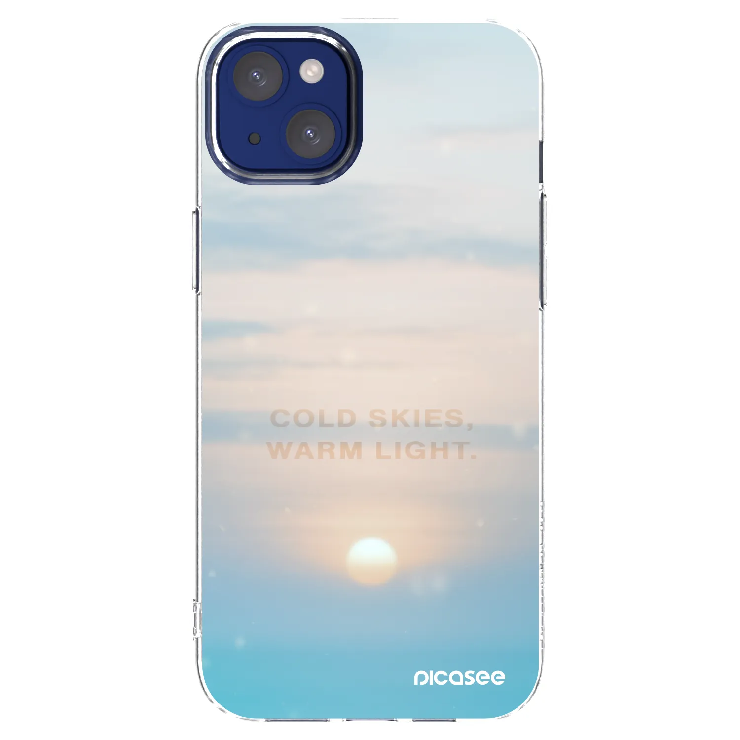 Picasee silikonska prozirna maskica za Apple iPhone 14 Plus - COLD SKIES