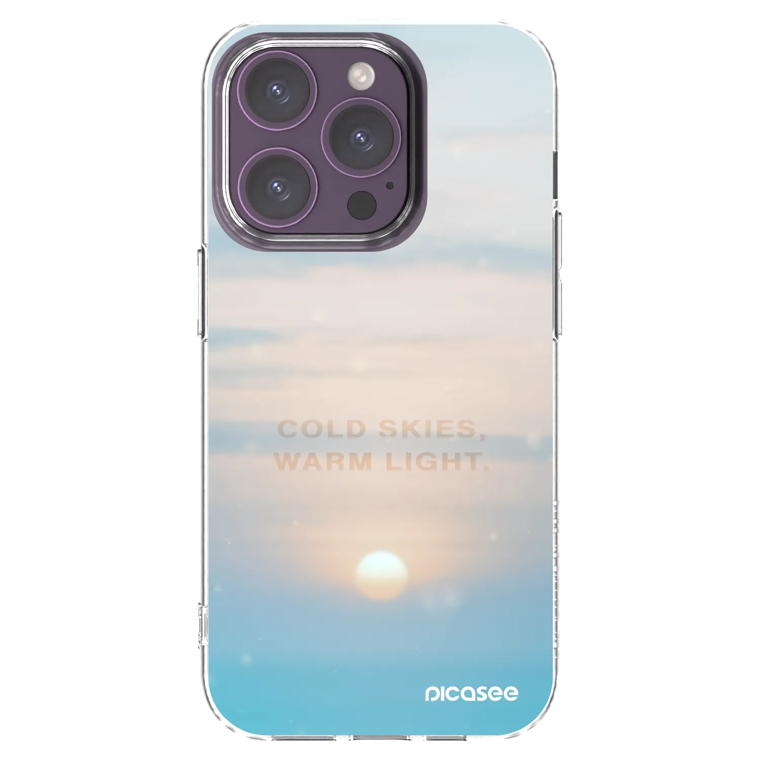 Picasee silikonska prozirna maskica za Apple iPhone 14 Pro - COLD SKIES