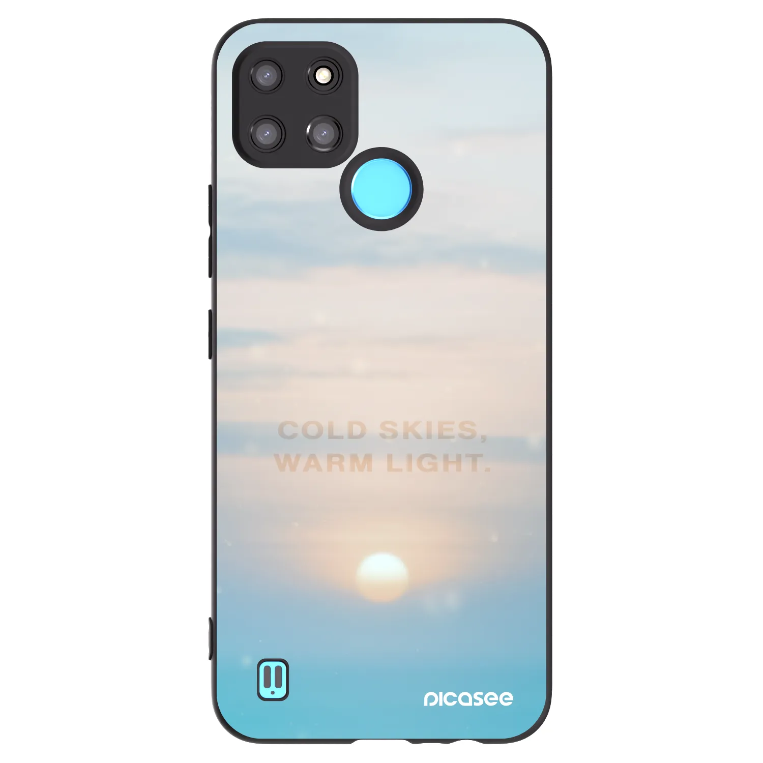 Picasee crna silikonska maskica za Realme C21Y - COLD SKIES