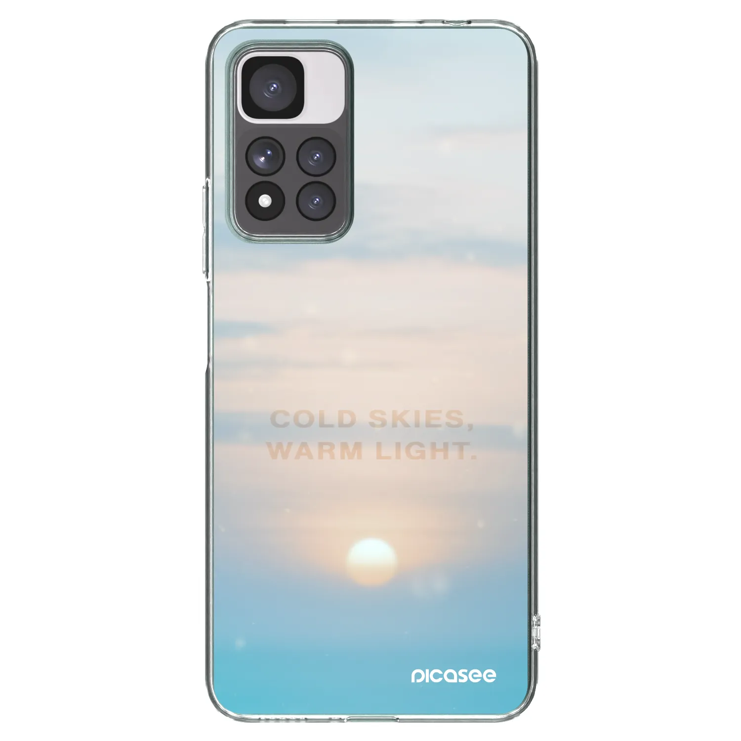 Picasee silikonska prozirna maskica za Xiaomi Redmi Note 11 Pro+ 5G - COLD SKIES