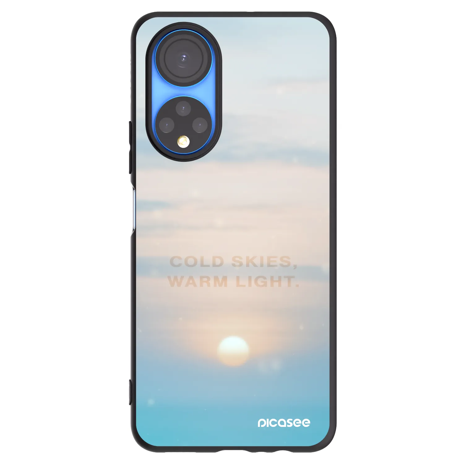 Picasee crna silikonska maskica za Honor X7 - COLD SKIES