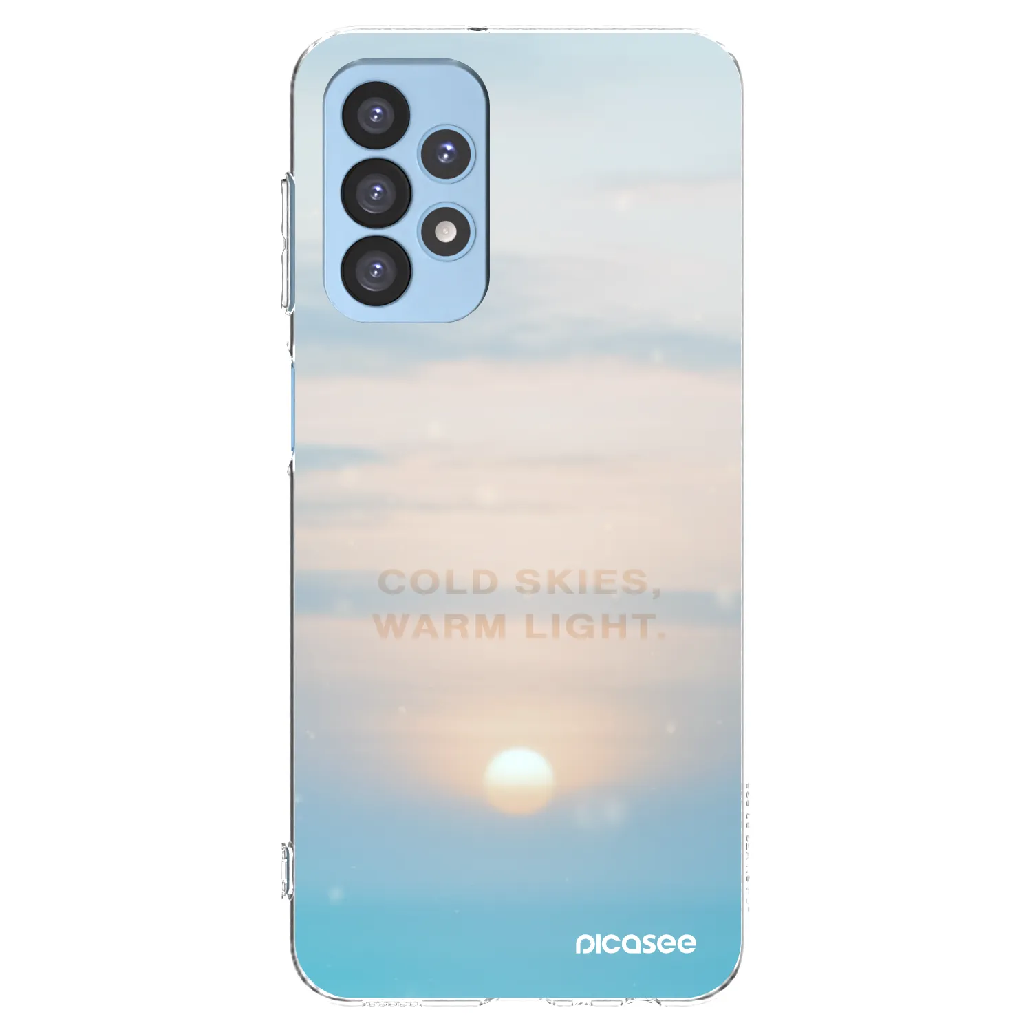 Picasee silikonska prozirna maskica za Samsung Galaxy A23 A235F 4G - COLD SKIES