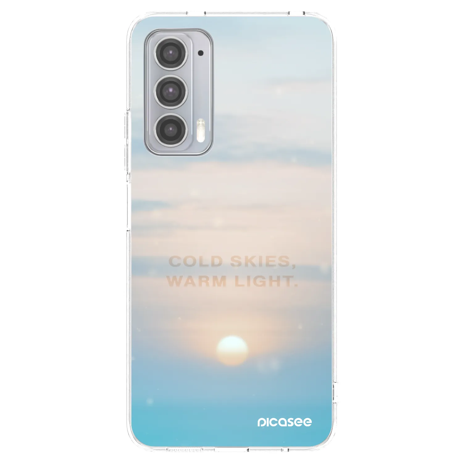 Picasee silikonska prozirna maskica za Motorola Edge 20 - COLD SKIES