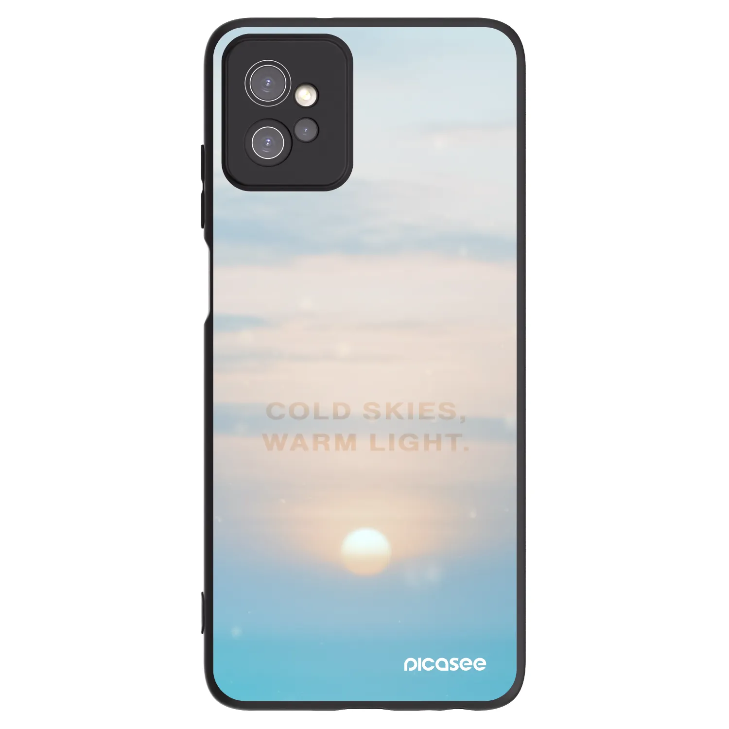 Picasee crna silikonska maskica za Motorola Moto G32 - COLD SKIES