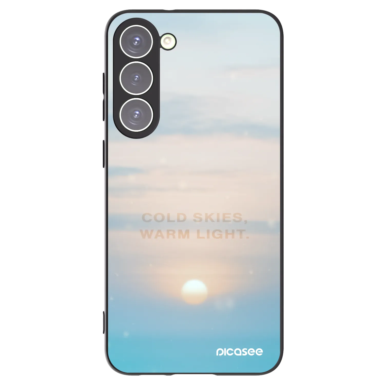 Picasee crna silikonska maskica za Samsung Galaxy S23+ 5G - COLD SKIES