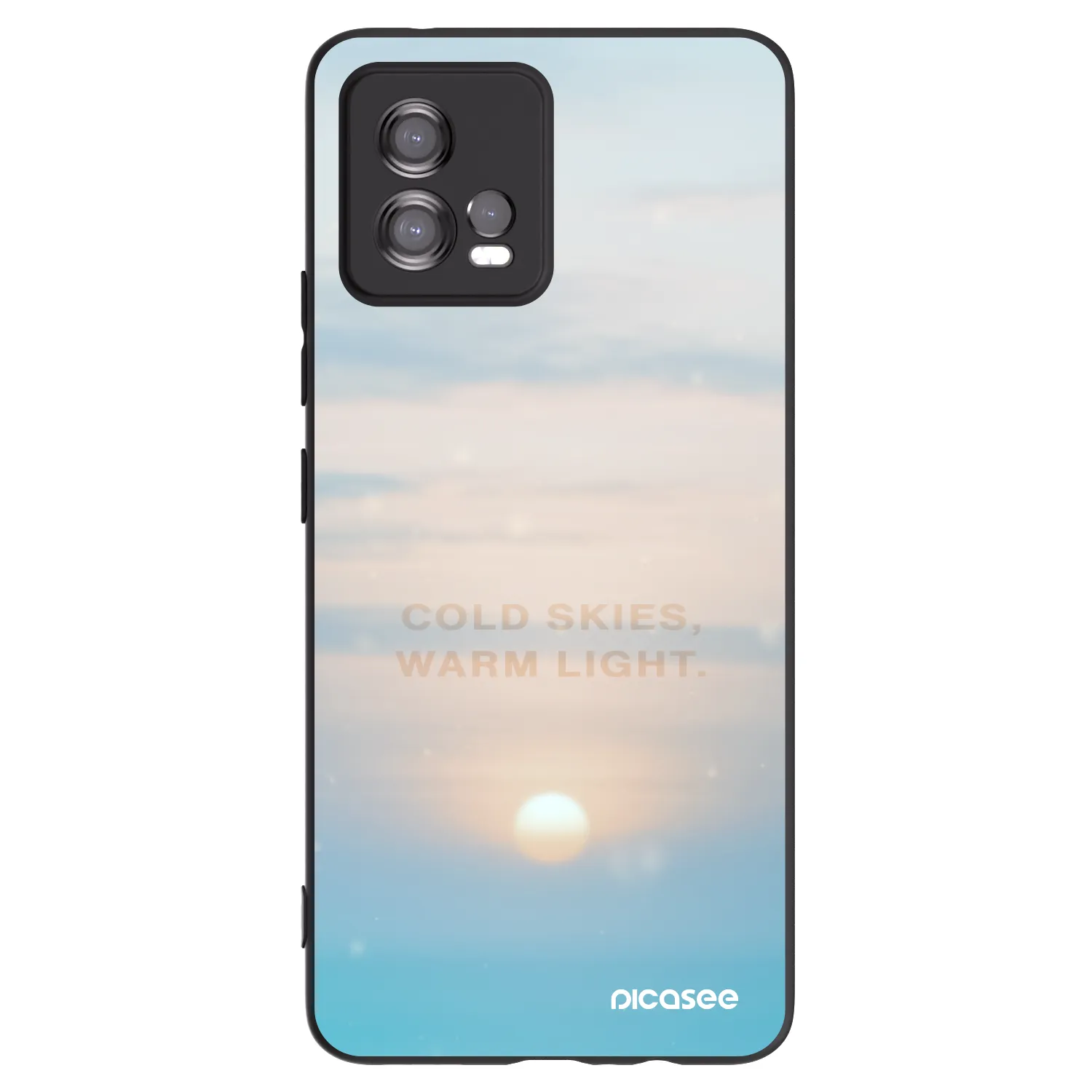 Picasee crna silikonska maskica za Motorola Moto G72 - COLD SKIES