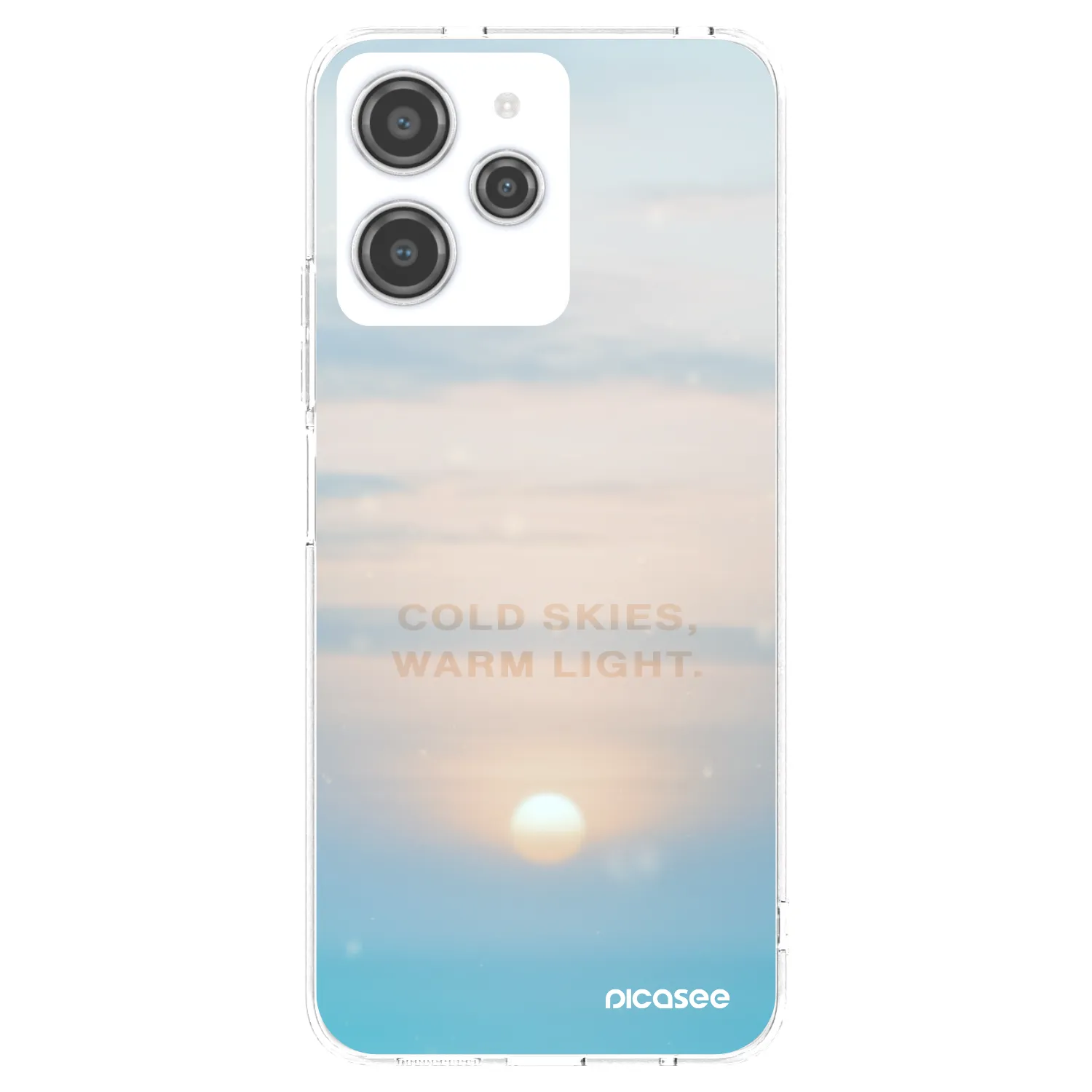 Picasee silikonska prozirna maskica za Xiaomi Redmi 12 4G - COLD SKIES