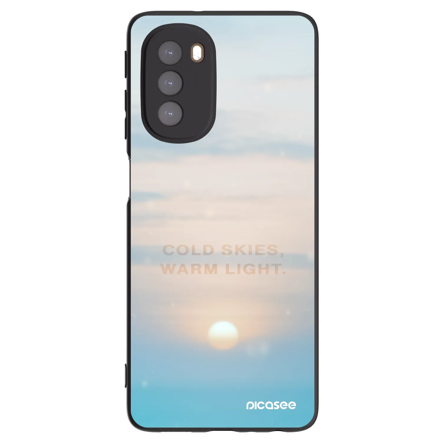 Picasee crna silikonska maskica za Motorola Moto G51 - COLD SKIES