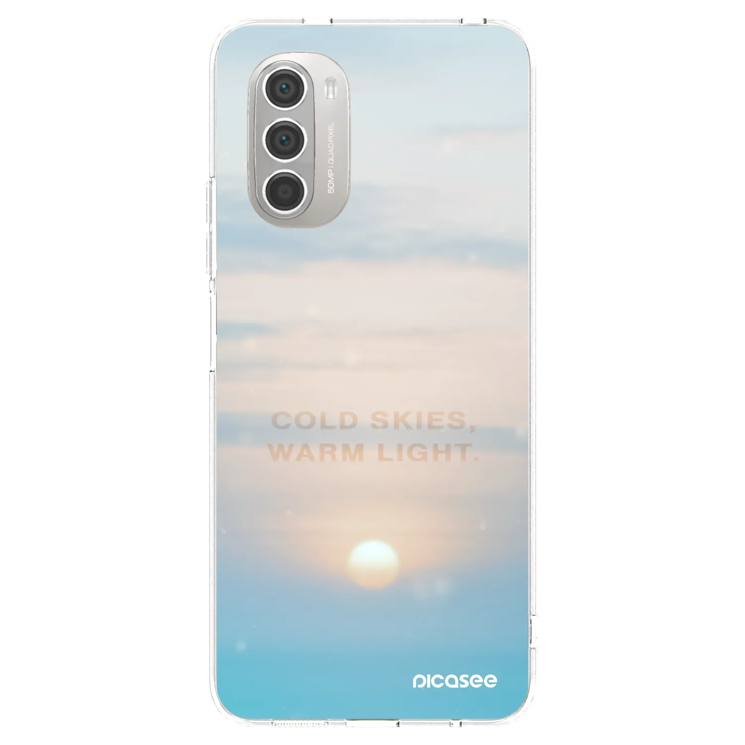 Picasee silikonska prozirna maskica za Motorola Moto G51 - COLD SKIES