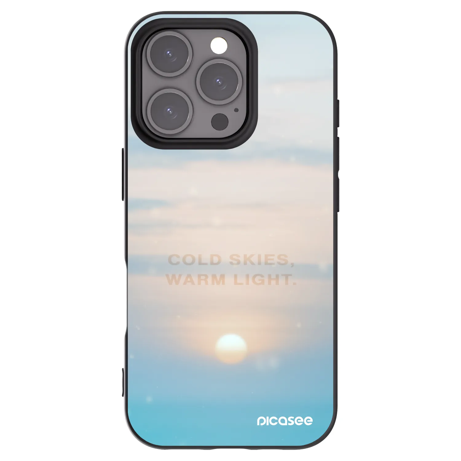 Picasee crna silikonska maskica za Apple iPhone 16 Pro - COLD SKIES