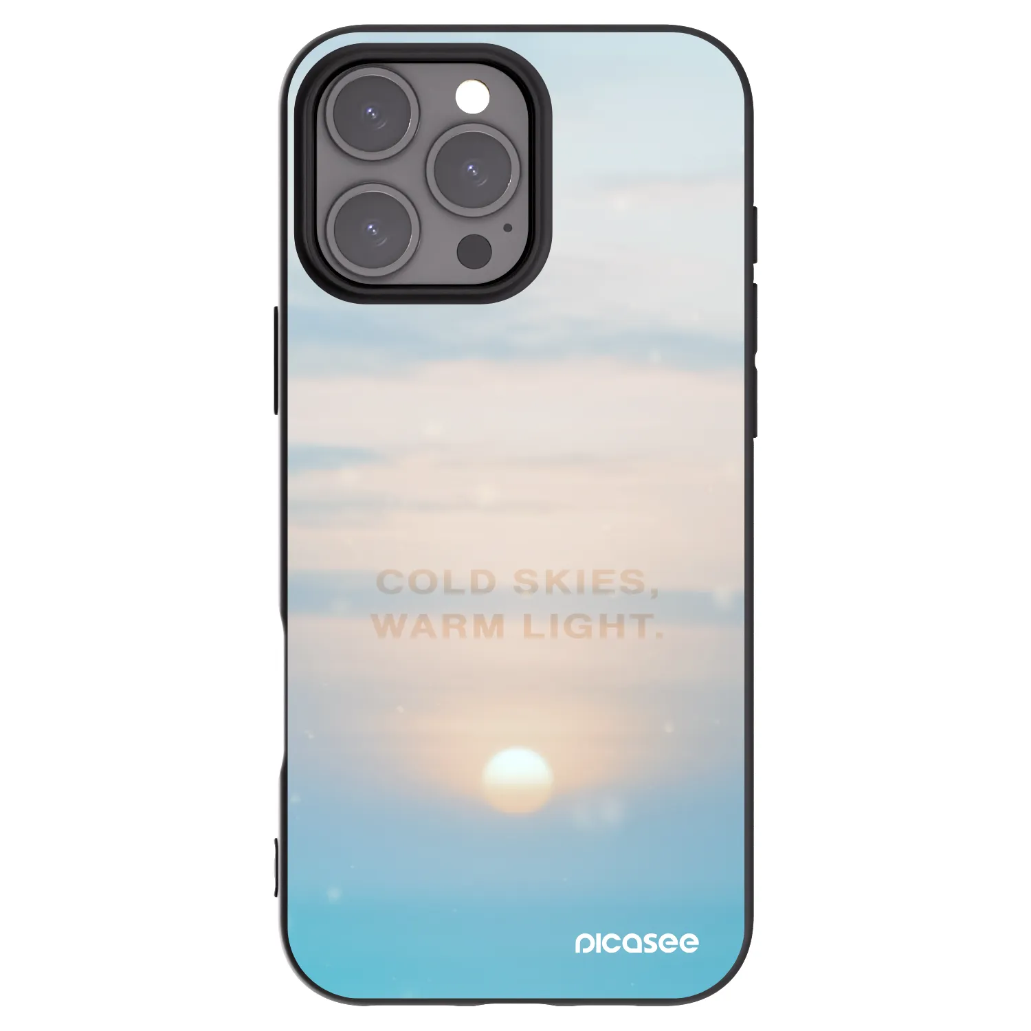Picasee crna silikonska maskica za Apple iPhone 16 Pro Max - COLD SKIES