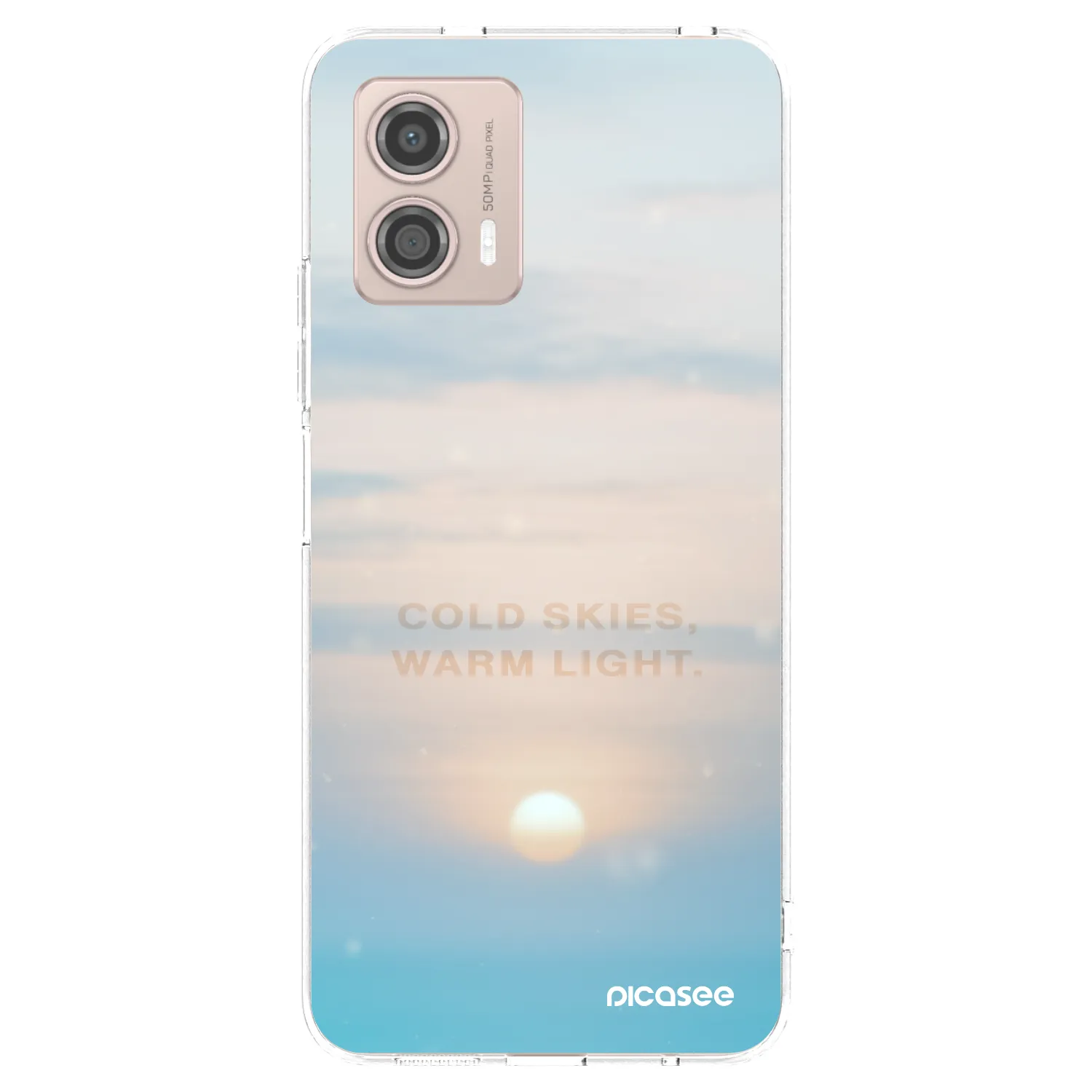 Picasee silikonska prozirna maskica za Motorola Moto G53 5G - COLD SKIES