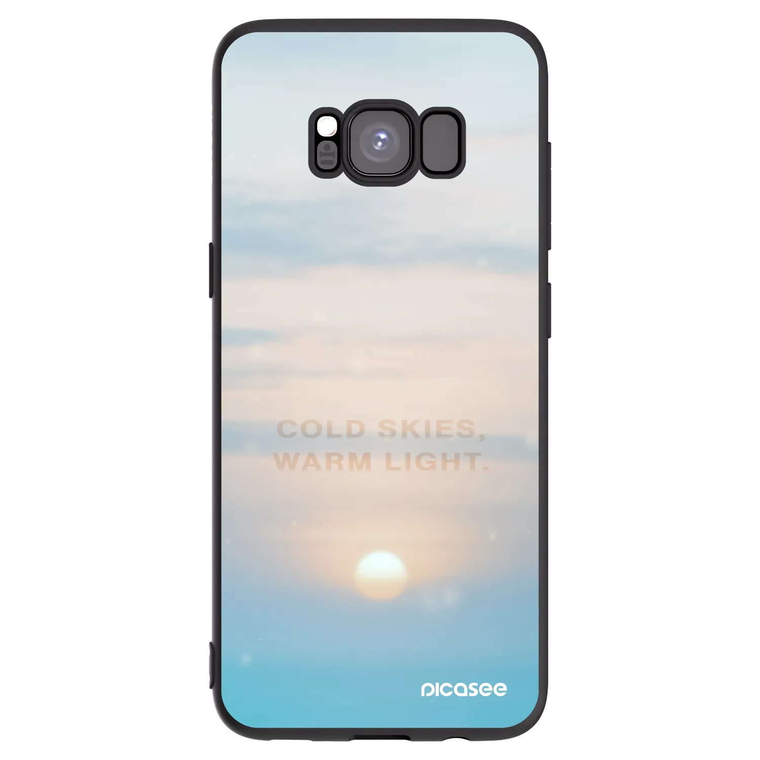 Picasee crna silikonska maskica za Samsung Galaxy S8 G950F - COLD SKIES