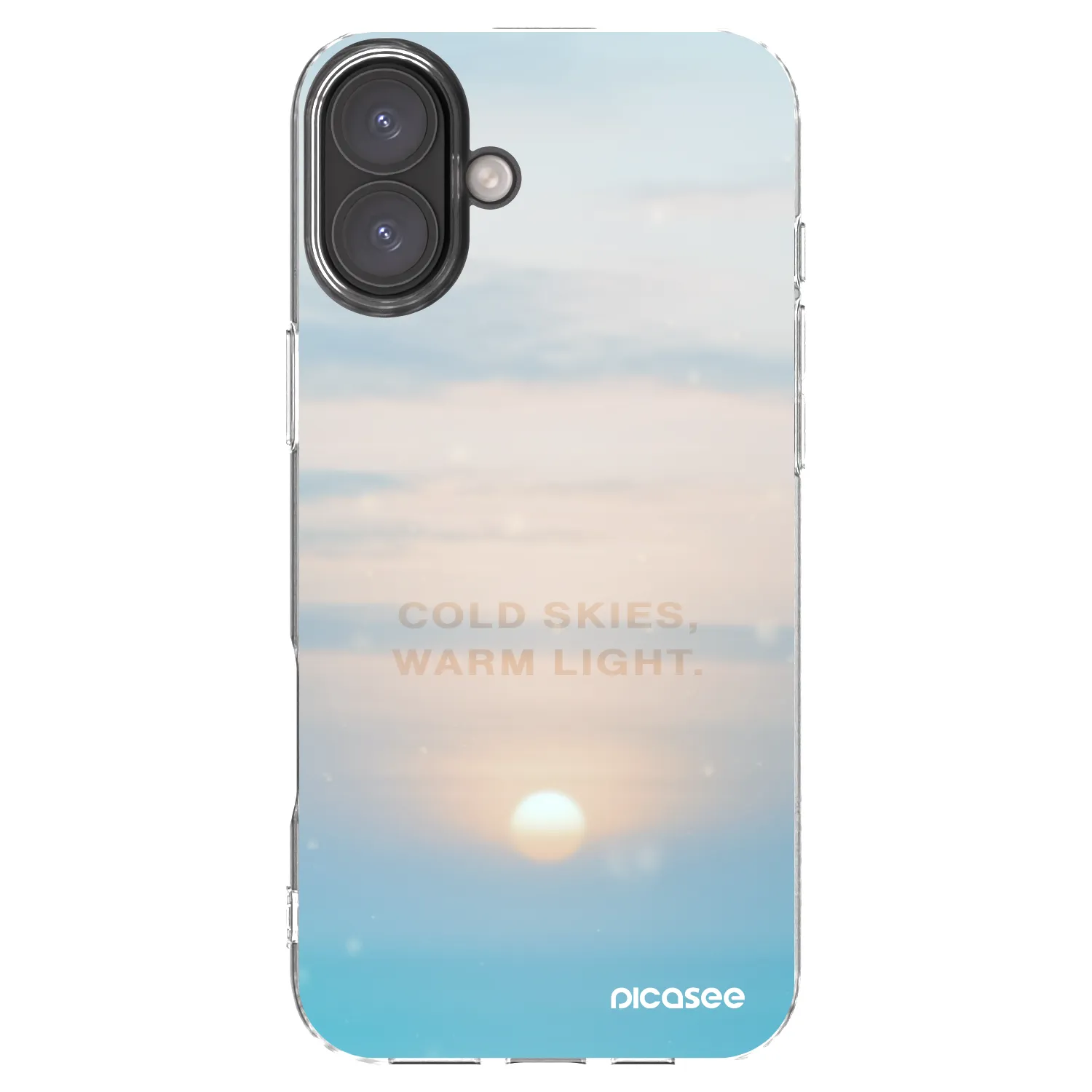 Picasee silikonska prozirna maskica za Apple iPhone 16 Plus - COLD SKIES