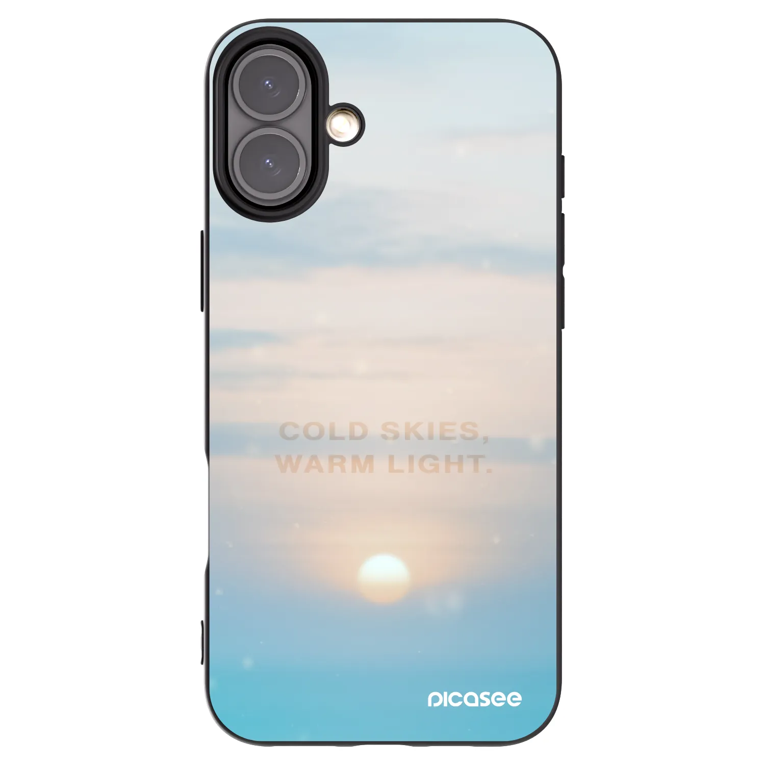 Picasee crna silikonska maskica za Apple iPhone 16 Plus - COLD SKIES