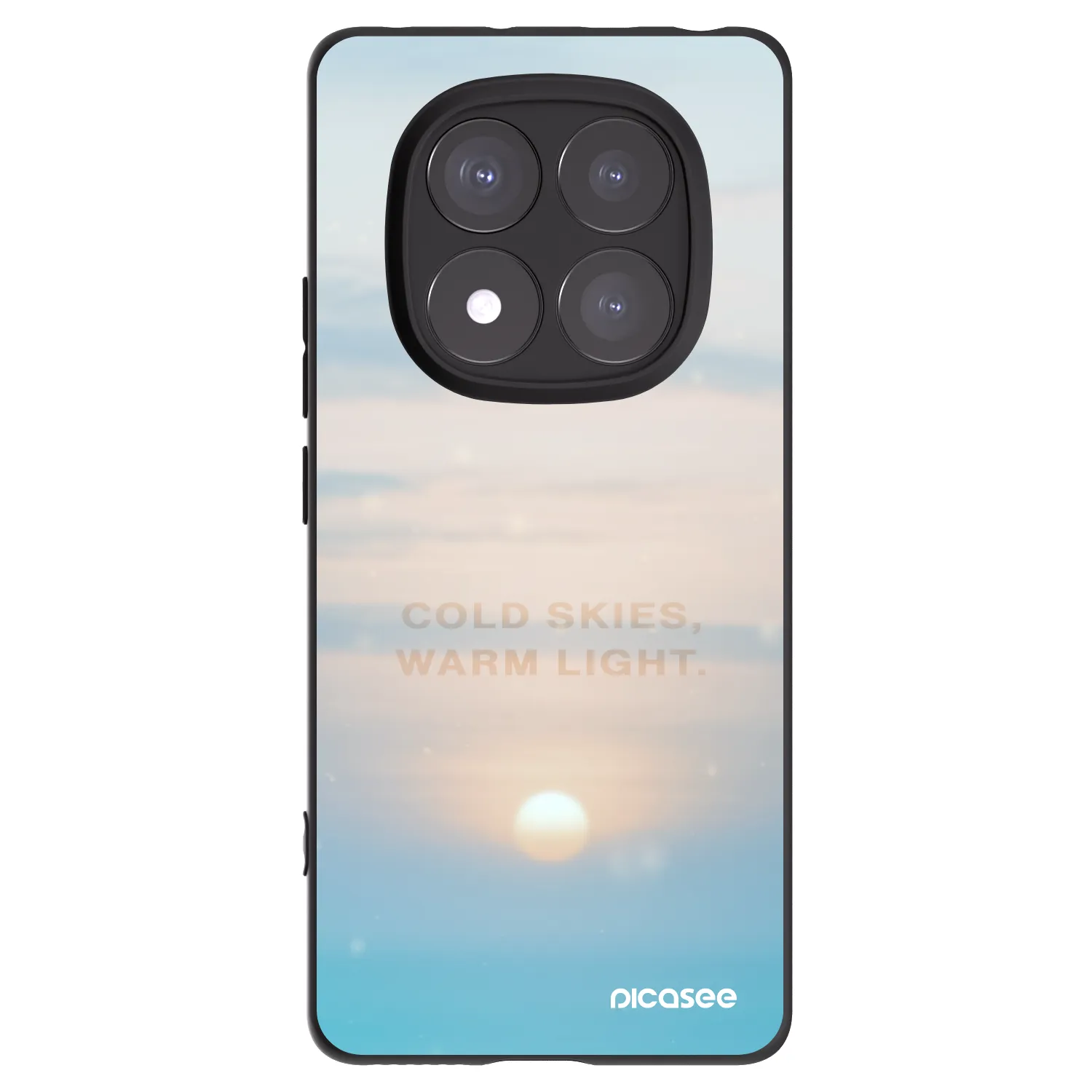Picasee crna silikonska maskica za Xiaomi Redmi Note 14 Pro+ 5G - COLD SKIES