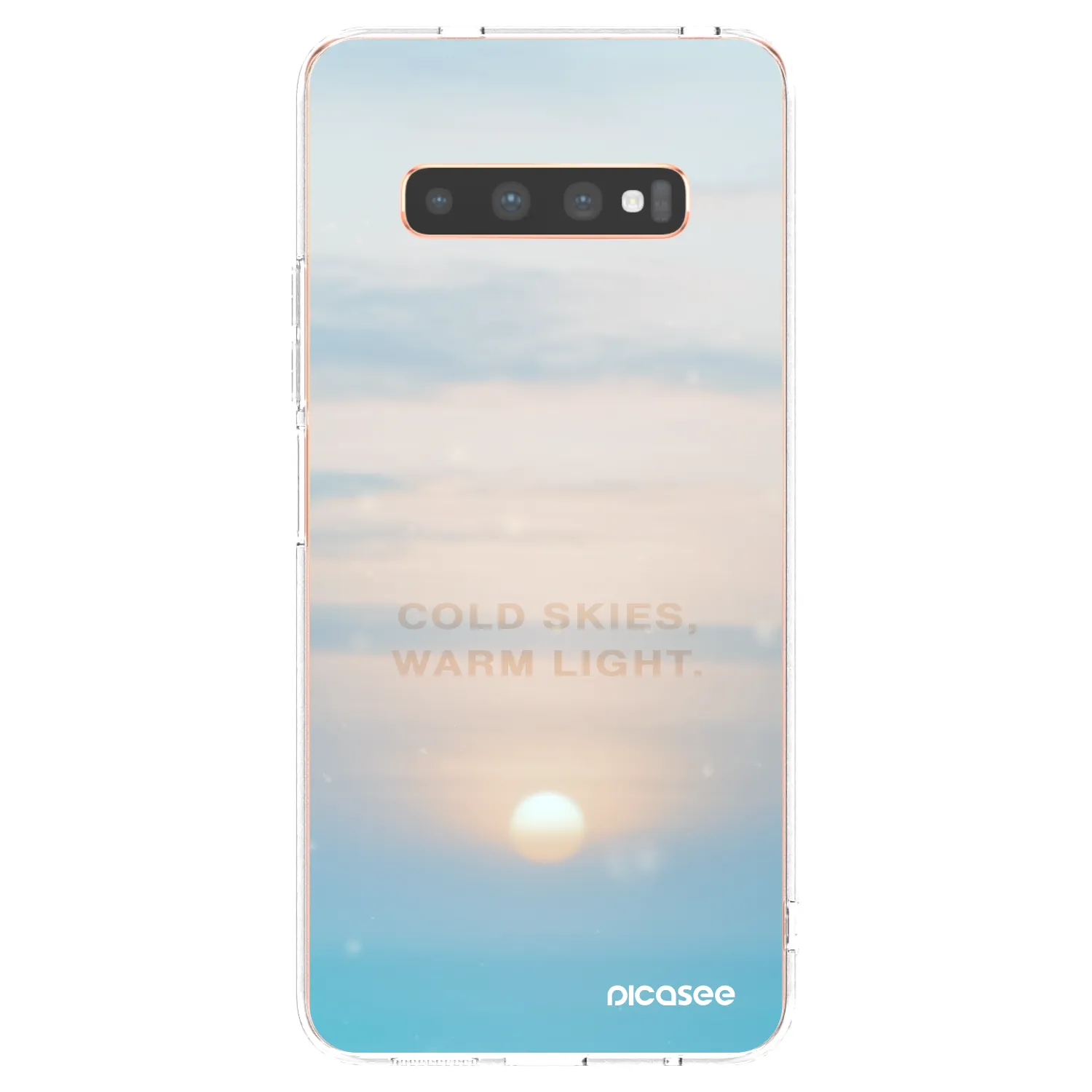 Picasee silikonska prozirna maskica za Samsung Galaxy S10 Plus G975 - COLD SKIES