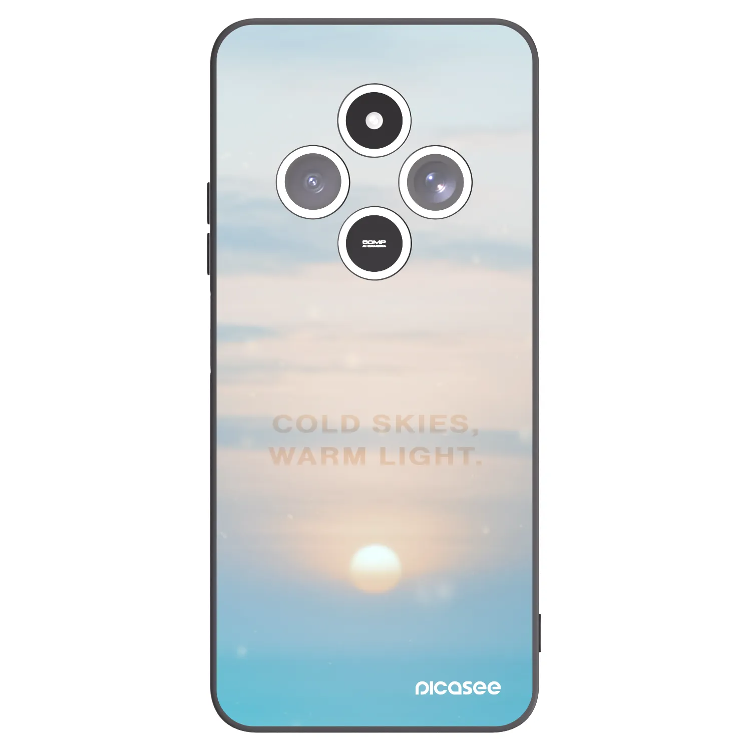 Picasee crna silikonska maskica za Xiaomi Redmi 14C - COLD SKIES