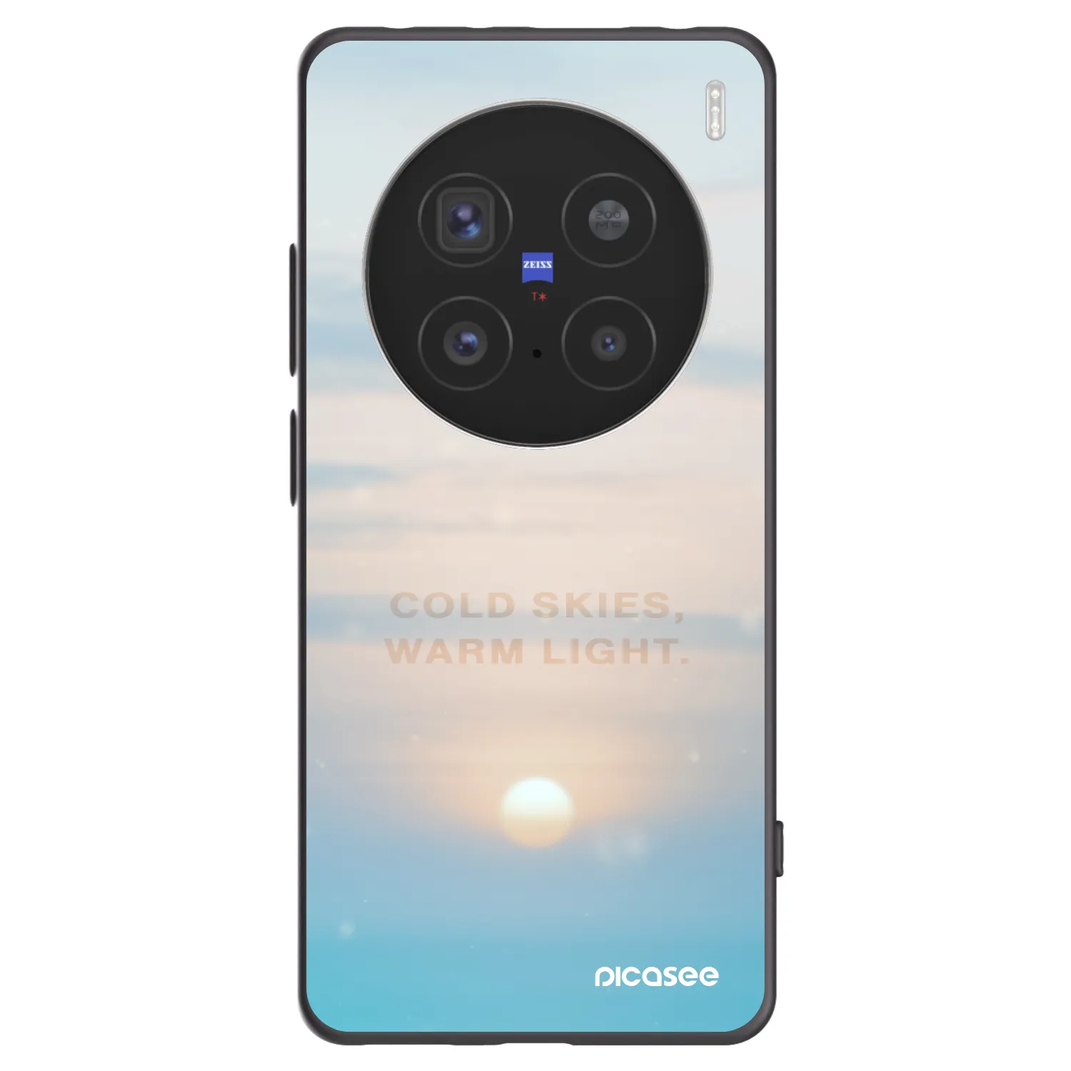 Picasee crna silikonska maskica za Vivo X200 Pro - COLD SKIES