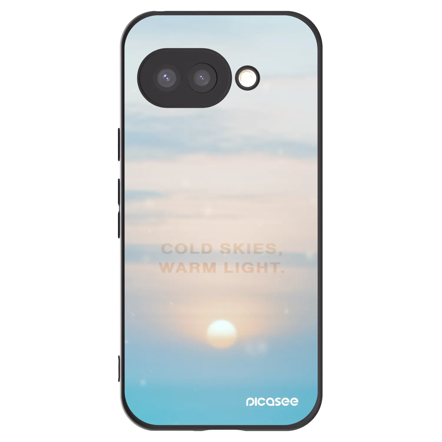 Picasee crna silikonska maskica za Google Pixel 9a - COLD SKIES