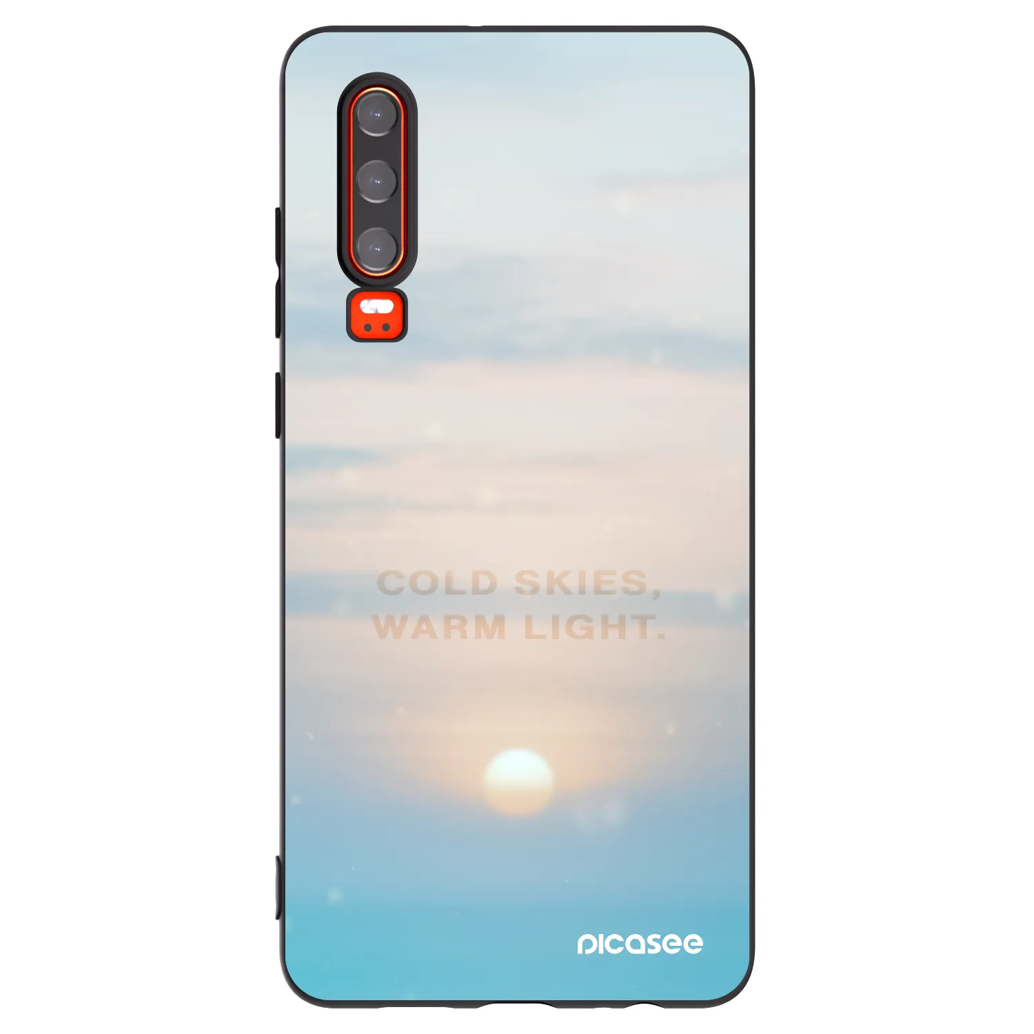 Picasee crna silikonska maskica za Huawei P30 - COLD SKIES