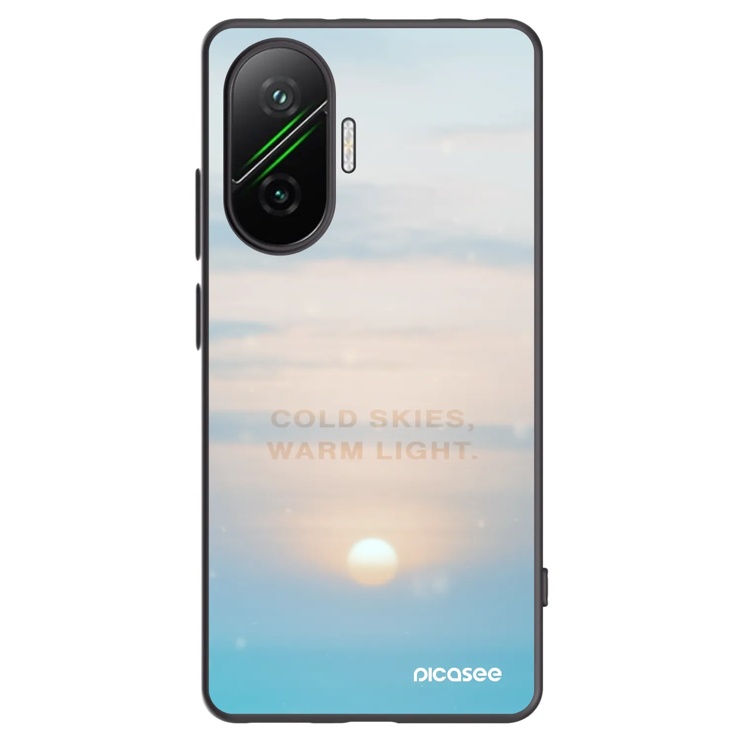 Picasee crna silikonska maskica za Xiaomi Poco F7 5G - COLD SKIES
