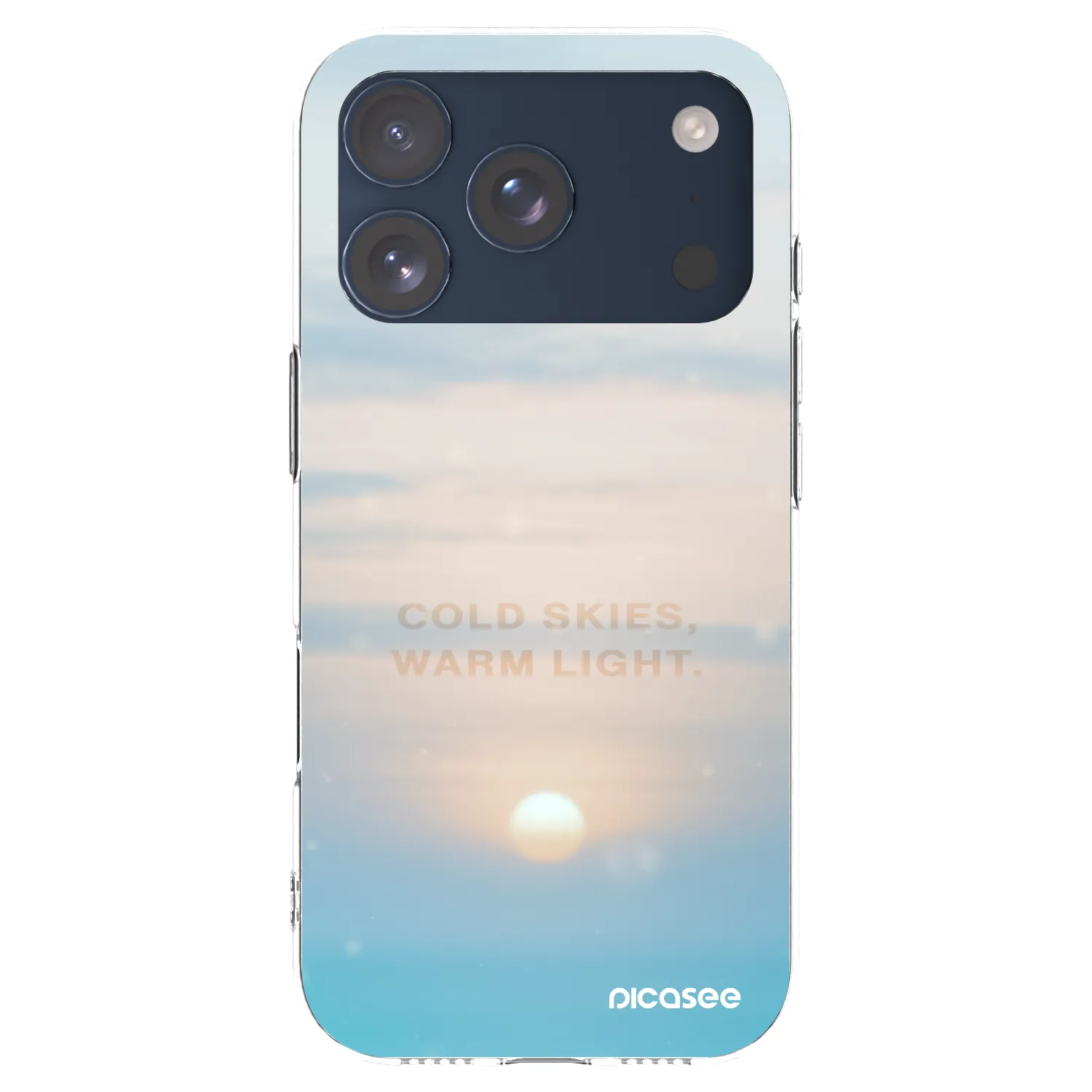 Picasee silikonska prozirna maskica za Apple iPhone 17 Pro - COLD SKIES