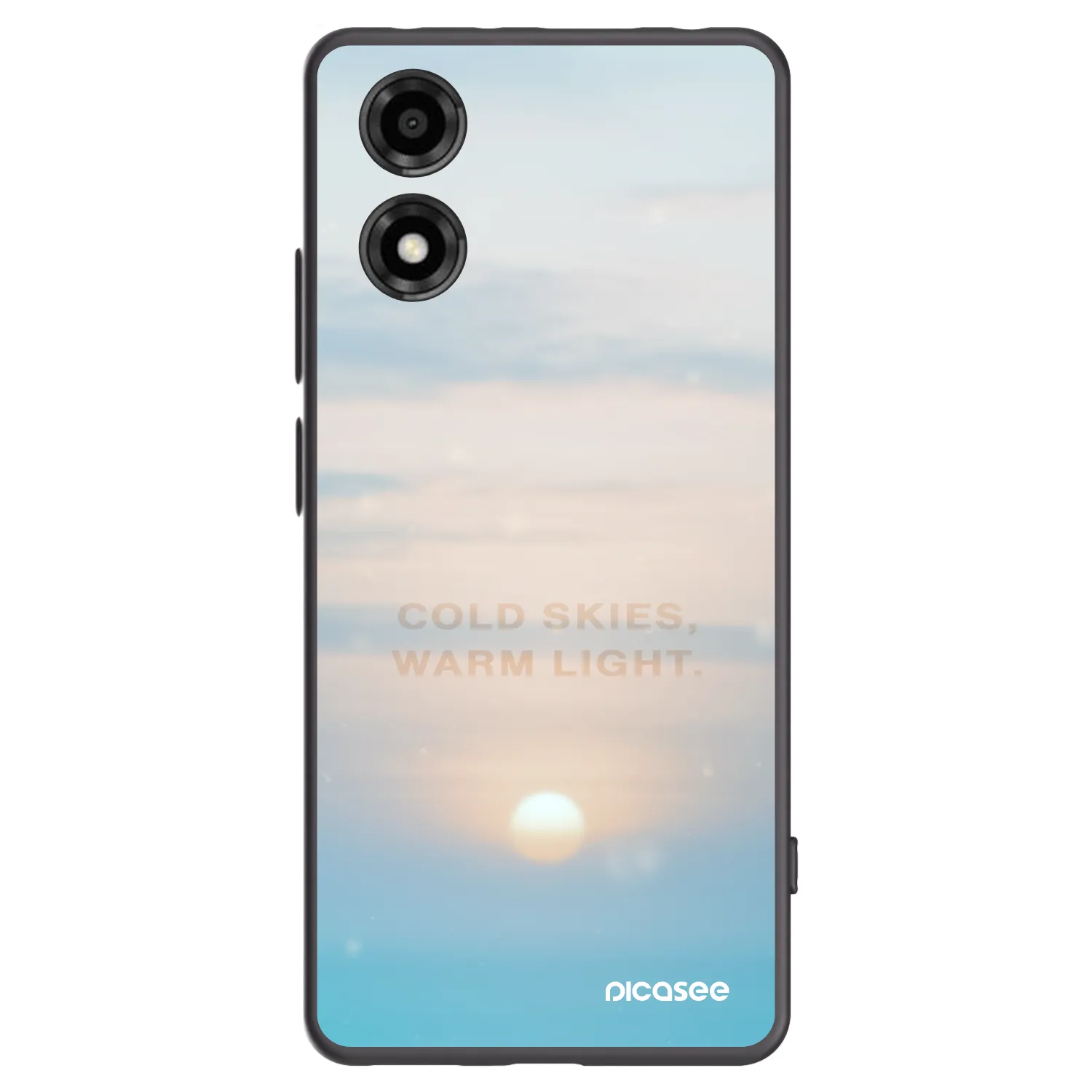 Picasee crna silikonska maskica za Motorola Moto E14 - COLD SKIES