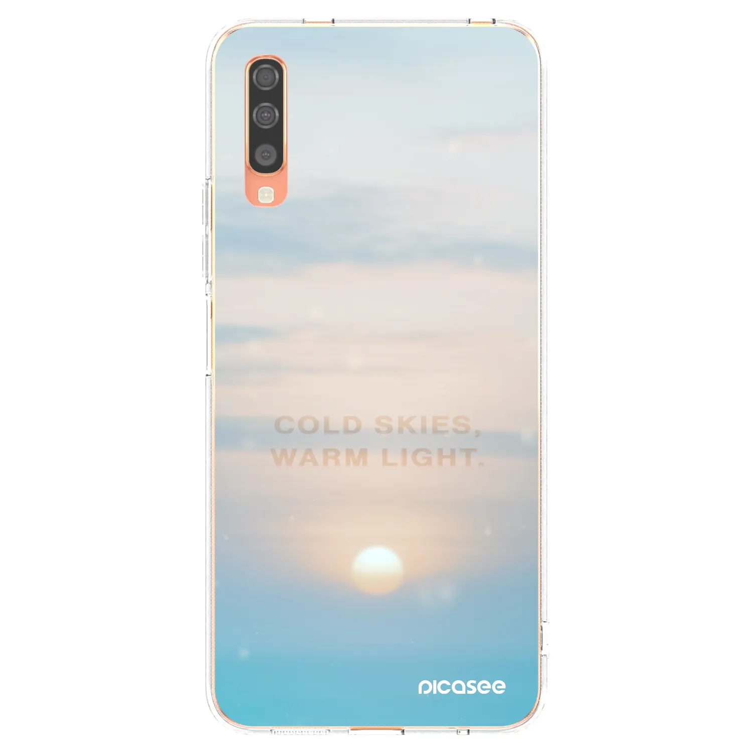 Picasee silikonska prozirna maskica za Samsung Galaxy A70 A705F - COLD SKIES