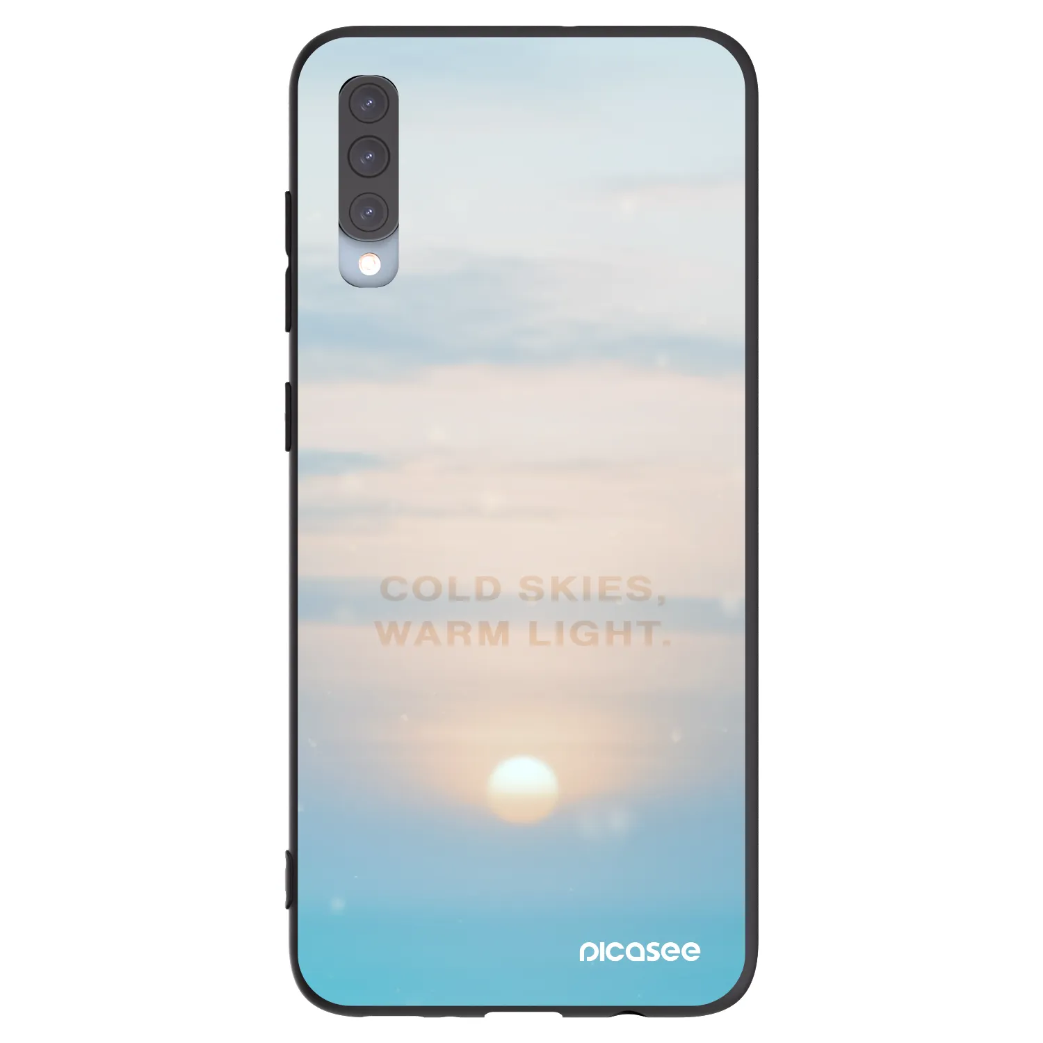 Picasee crna silikonska maskica za Samsung Galaxy A70 A705F - COLD SKIES