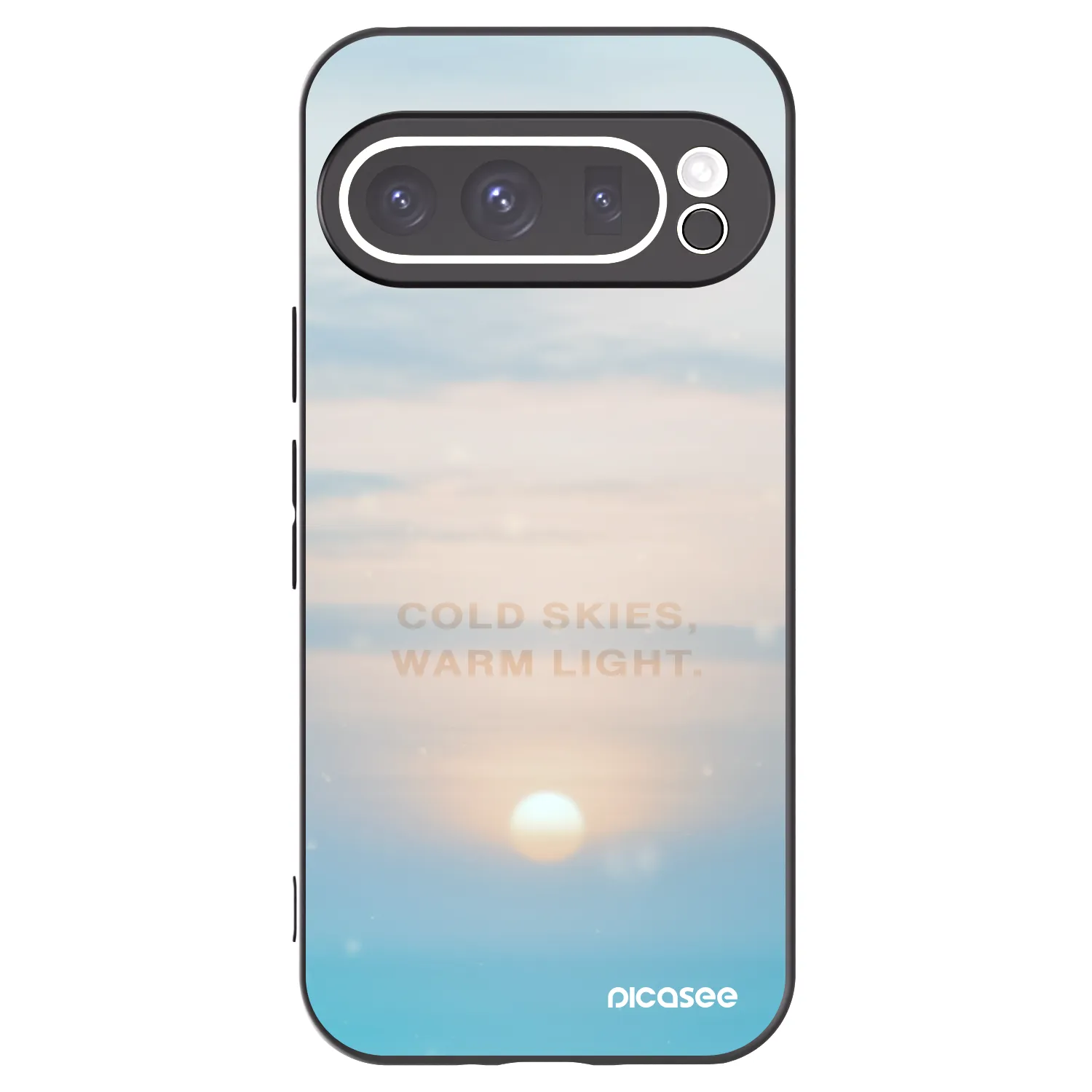 Picasee crna silikonska maskica za Google Pixel 9 Pro XL - COLD SKIES