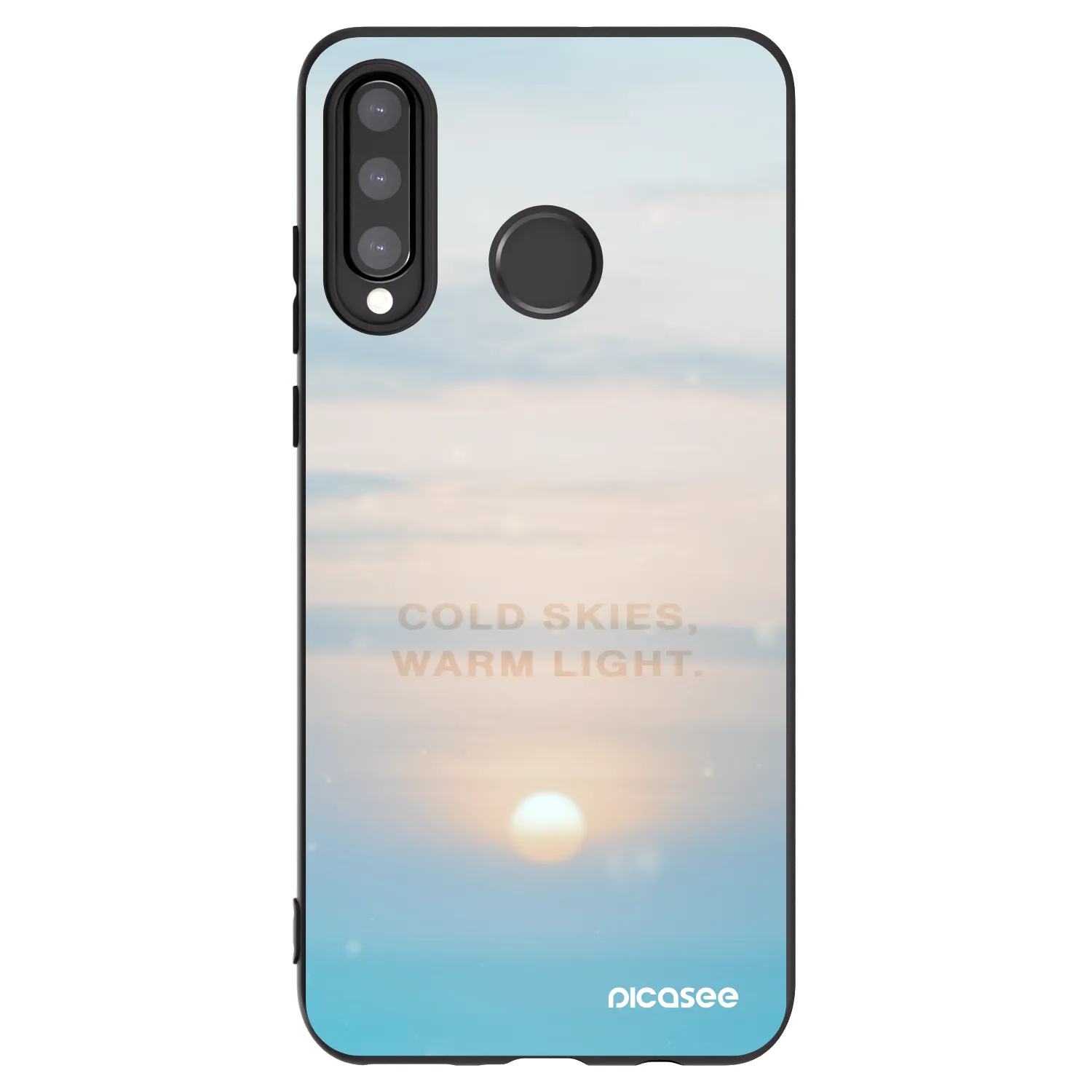 Picasee crna silikonska maskica za Huawei P30 Lite - COLD SKIES