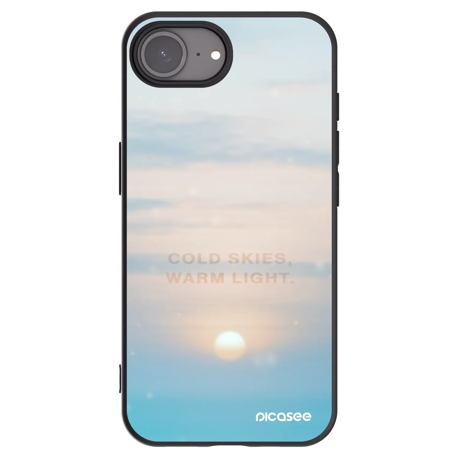 Picasee crna silikonska maskica za Apple iPhone 17e - COLD SKIES