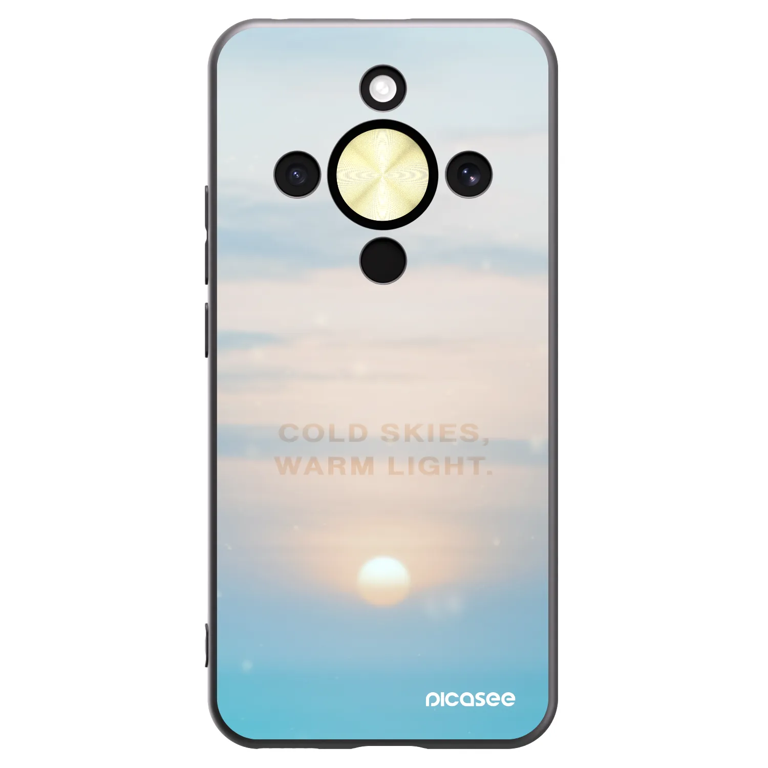 Picasee crna silikonska maskica za Honor Magic8 Lite 5G - COLD SKIES