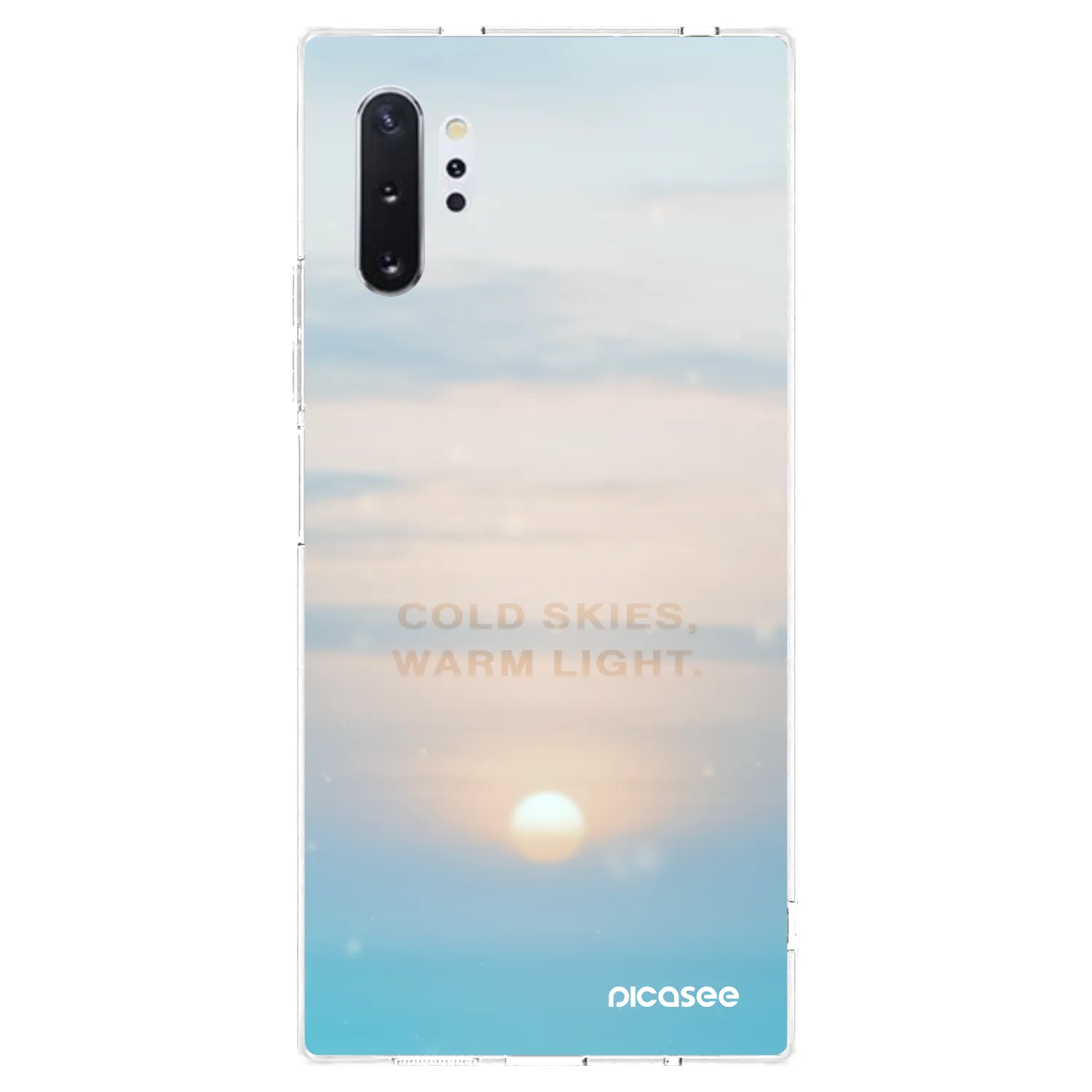Picasee silikonska prozirna maskica za Samsung Galaxy Note 10+ N975F - COLD SKIES