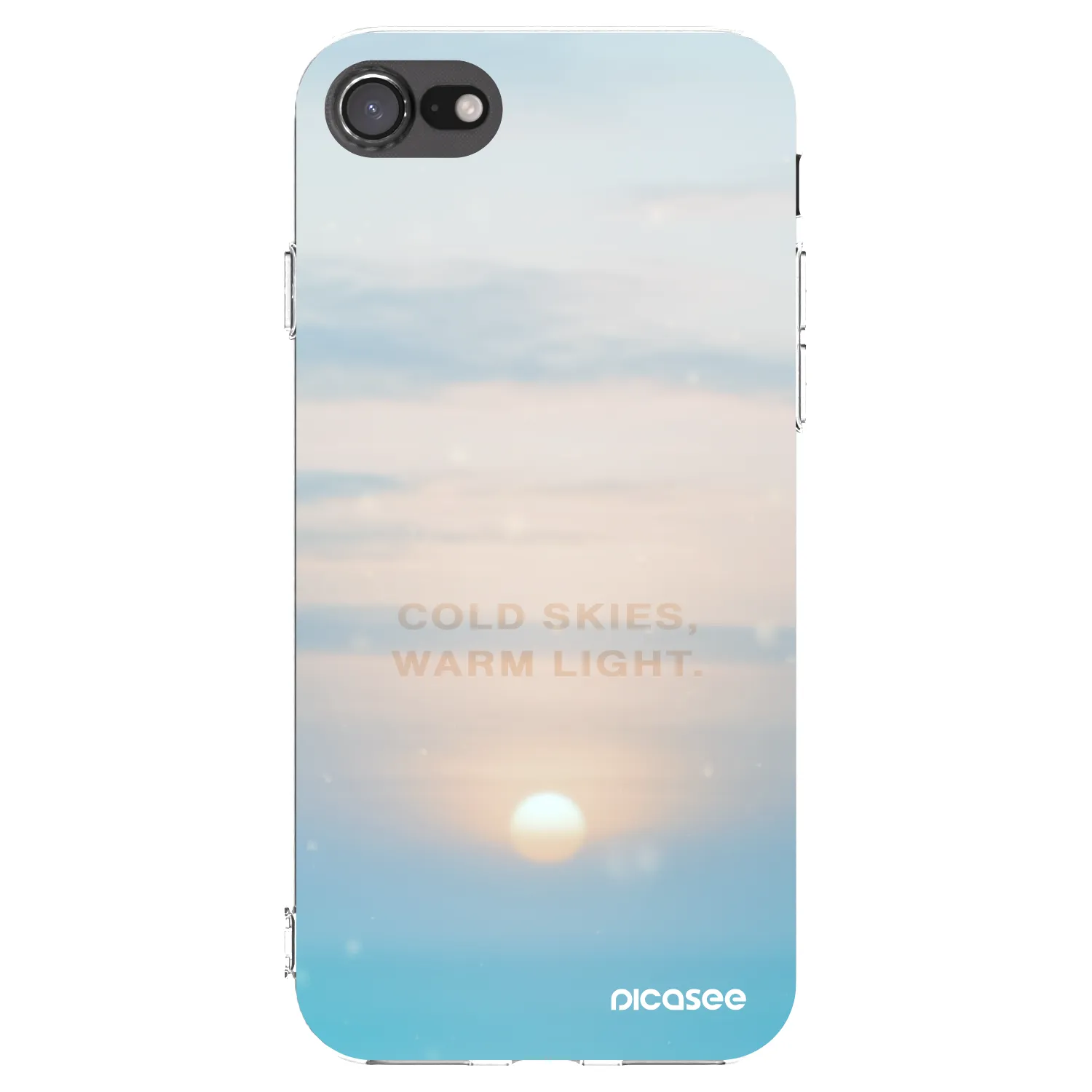 Picasee silikonska prozirna maskica za Apple iPhone 8 - COLD SKIES