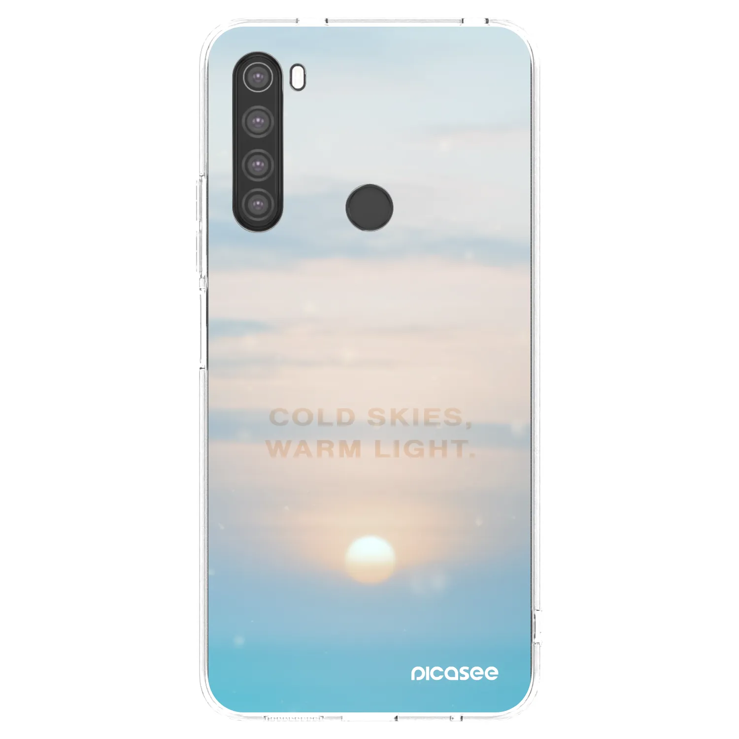 Picasee silikonska prozirna maskica za Xiaomi Redmi Note 8 - COLD SKIES