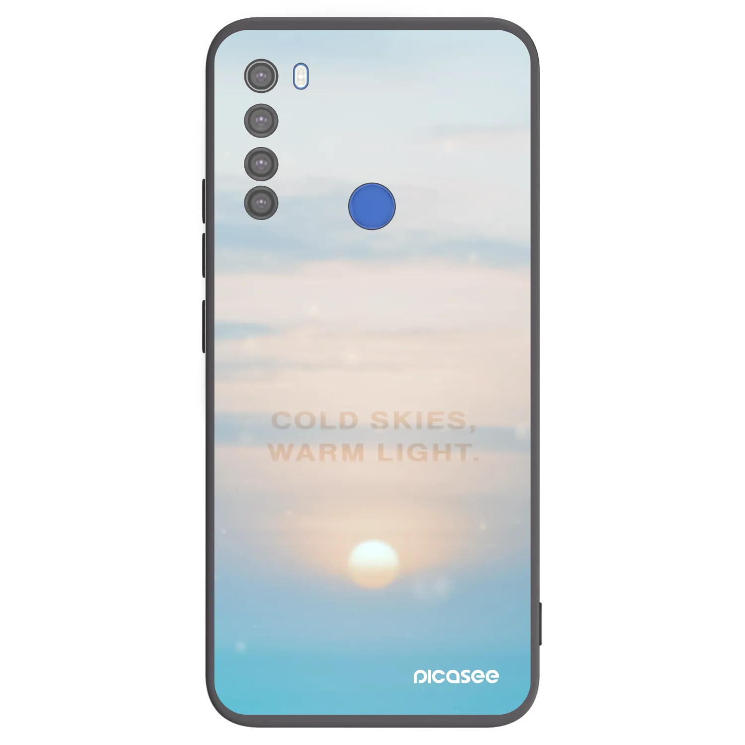 Picasee crna silikonska maskica za Xiaomi Redmi Note 8T - COLD SKIES