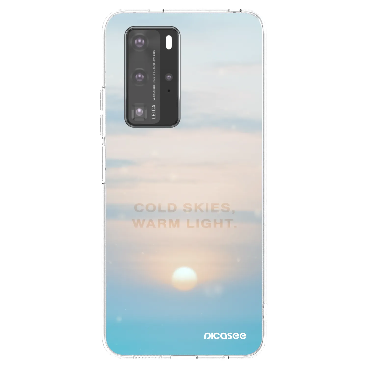 Picasee silikonska prozirna maskica za Huawei P40 Pro - COLD SKIES