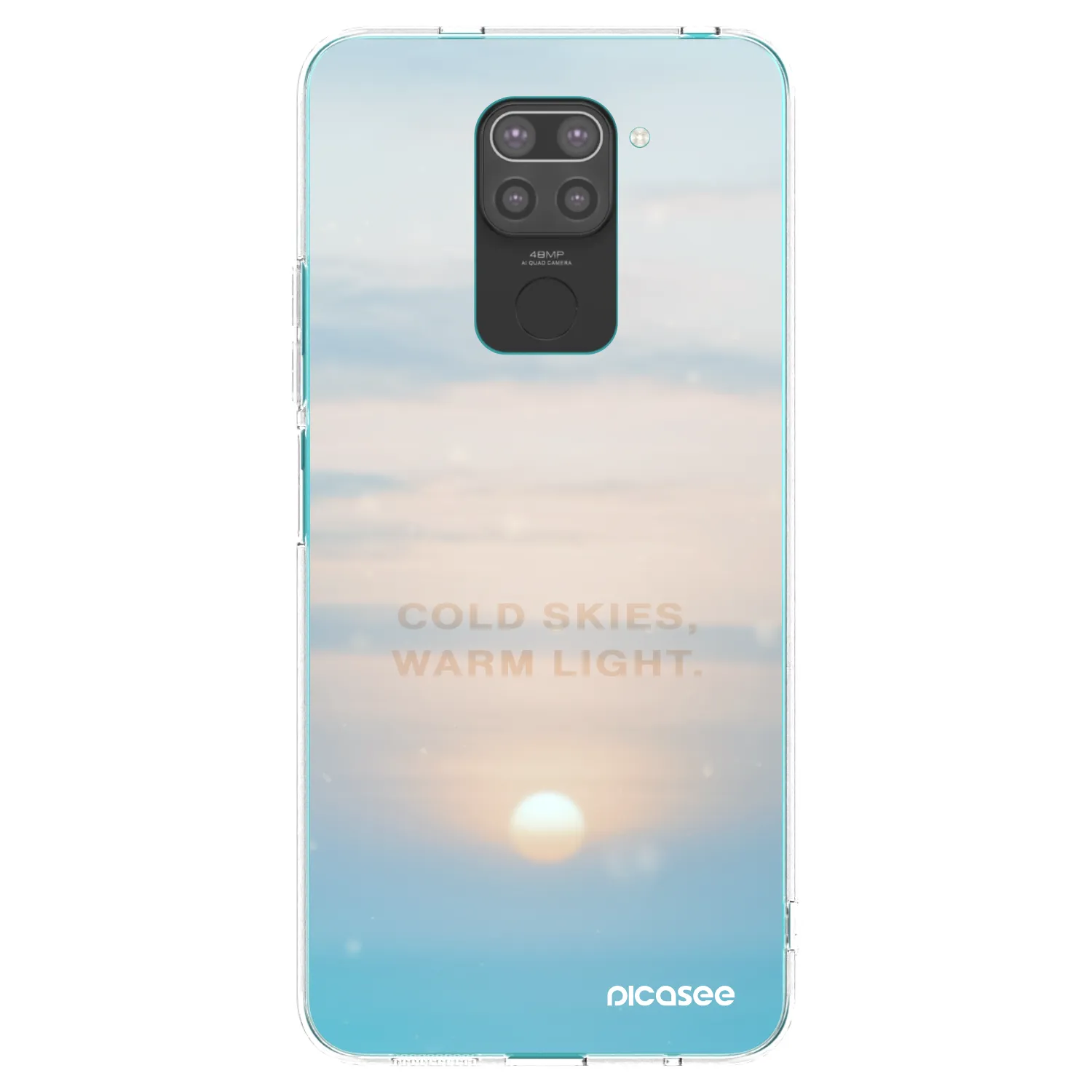 Picasee crna silikonska maskica za Xiaomi Redmi Note 9 - COLD SKIES