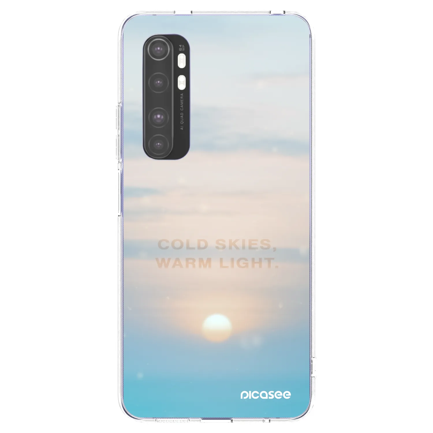 Picasee silikonska prozirna maskica za Xiaomi Mi Note 10 Lite - COLD SKIES